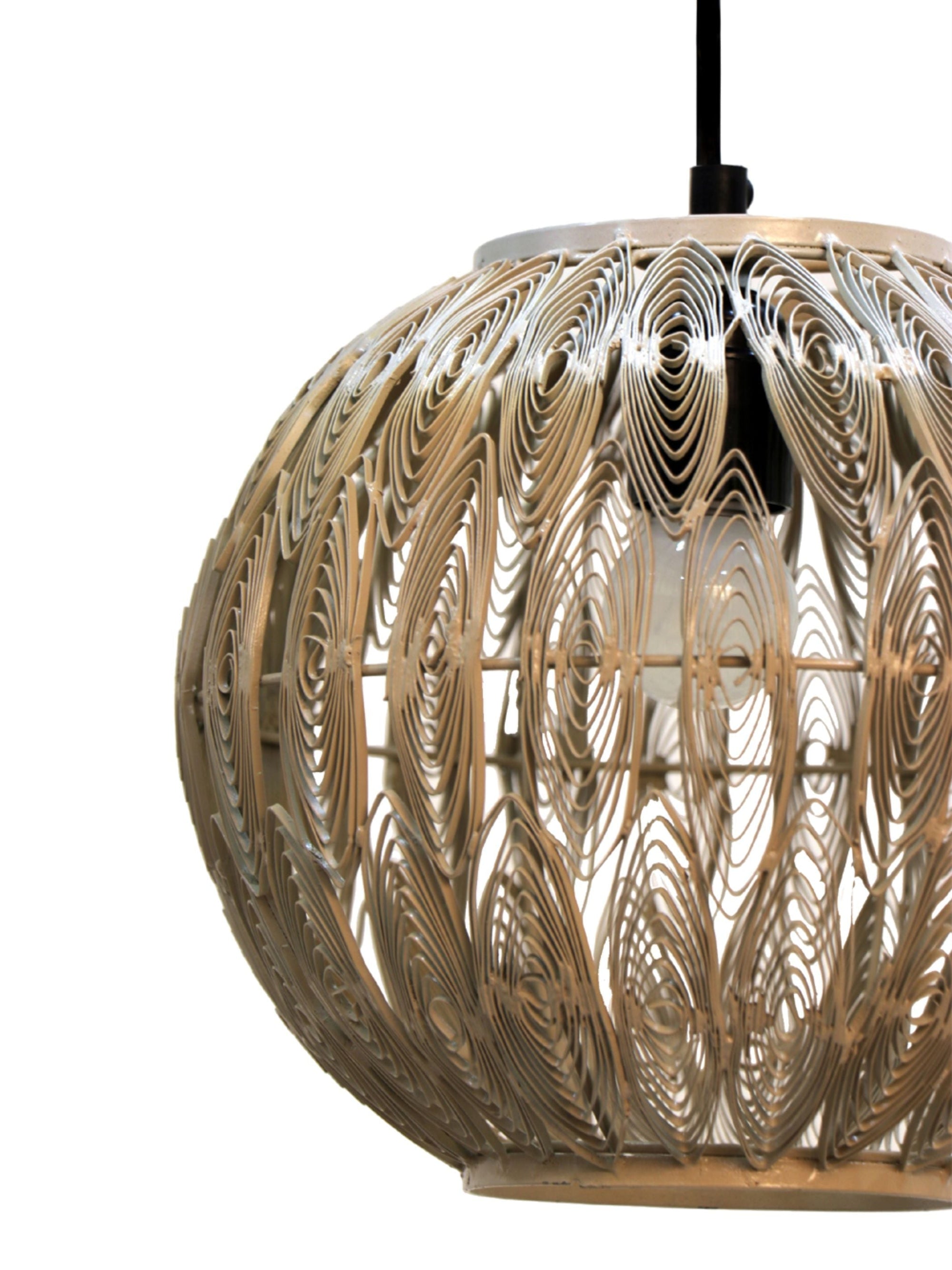 Tena Round Quilled Hanging Lamp