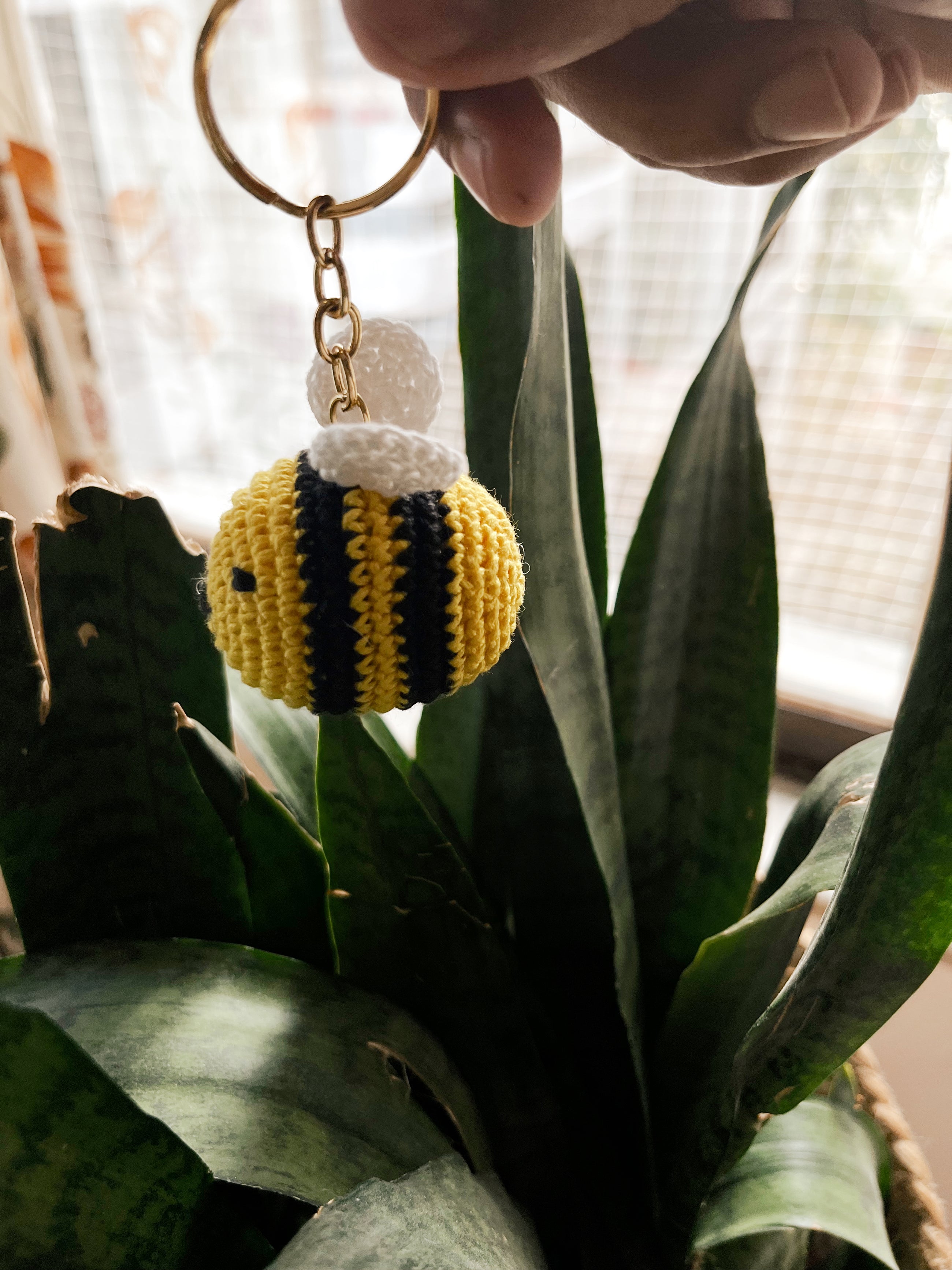 Crochet Bee Keychain