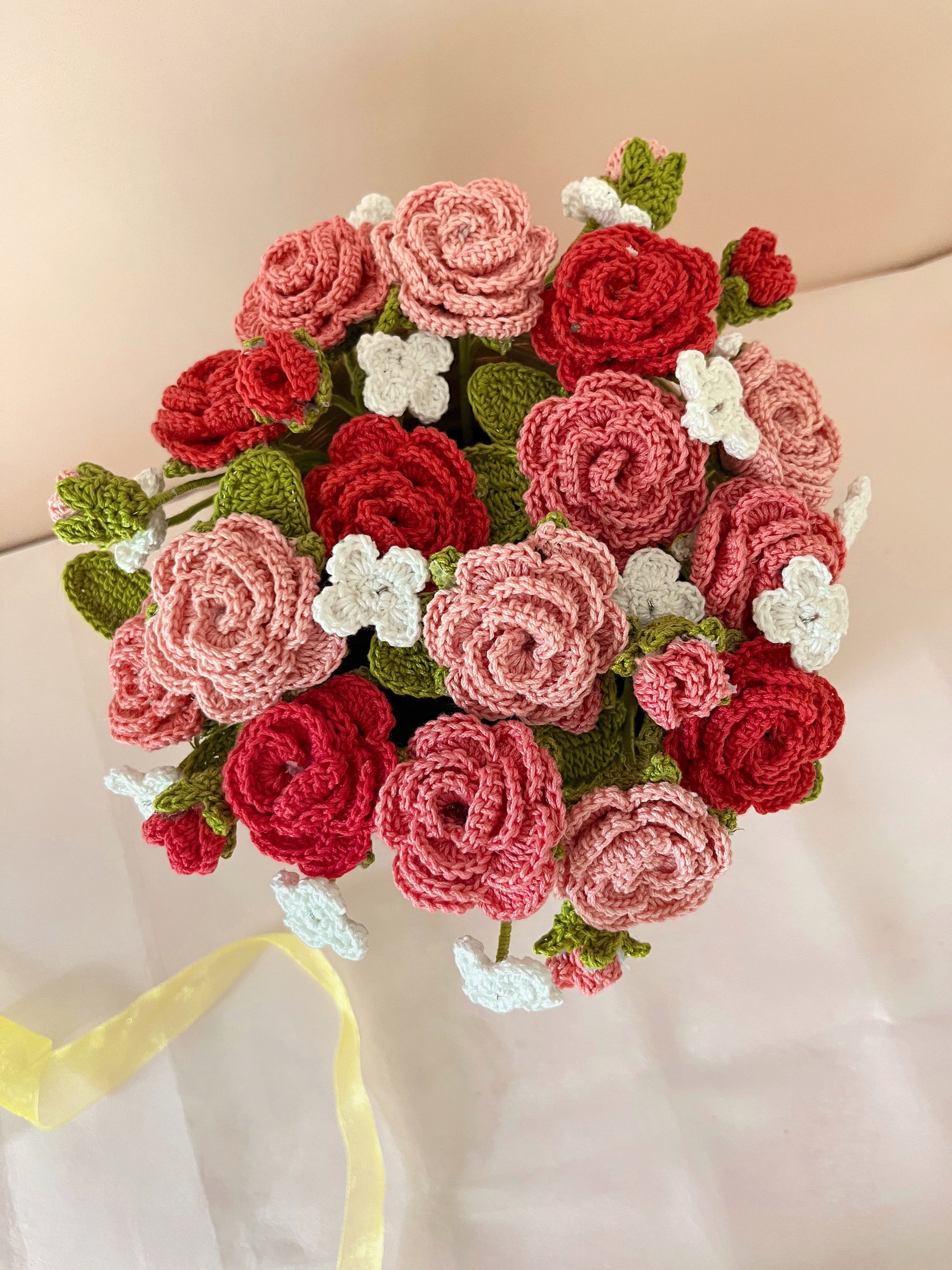 Crochet Rose Basket