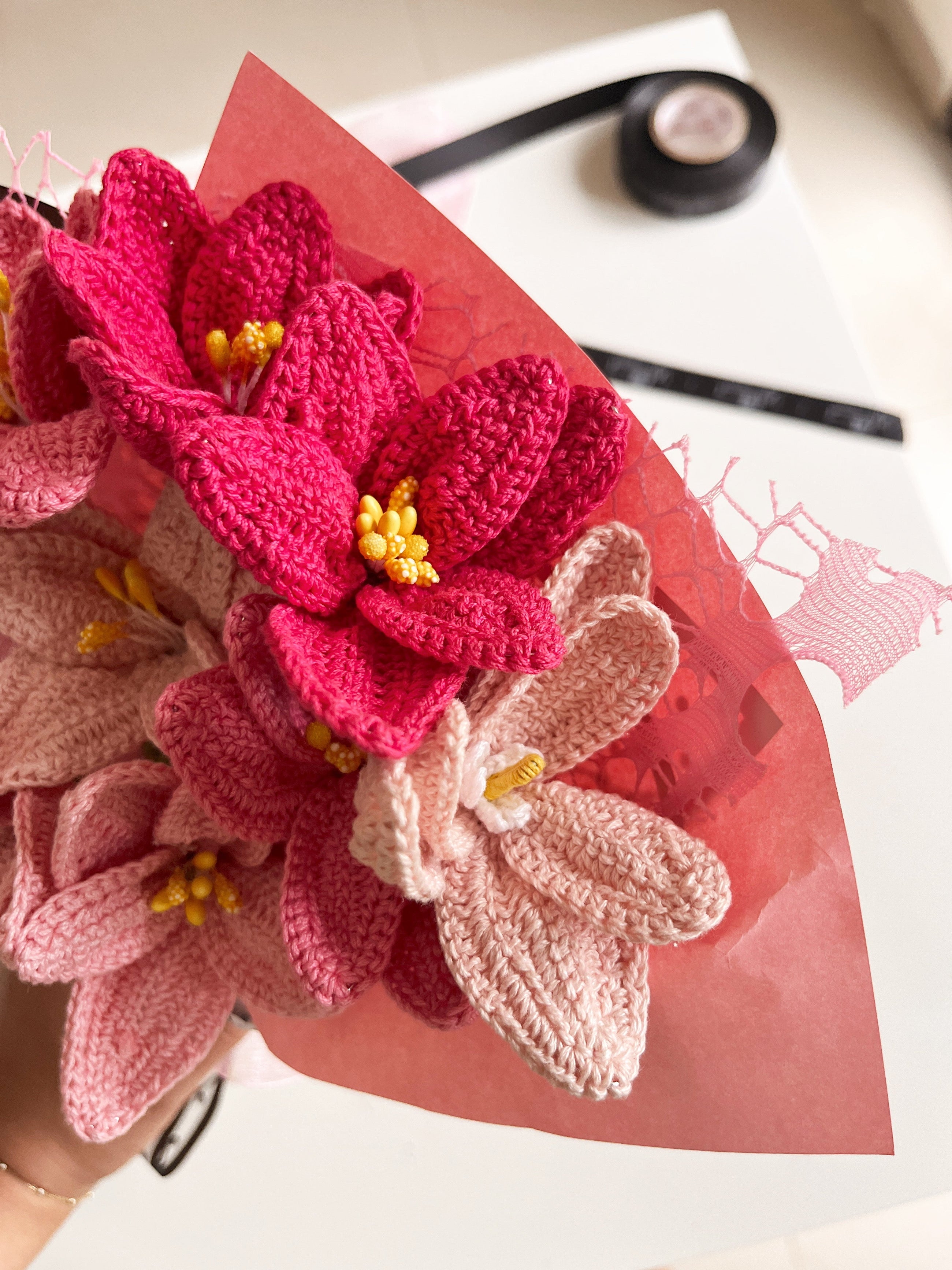 Crochet Tulip Bouquet