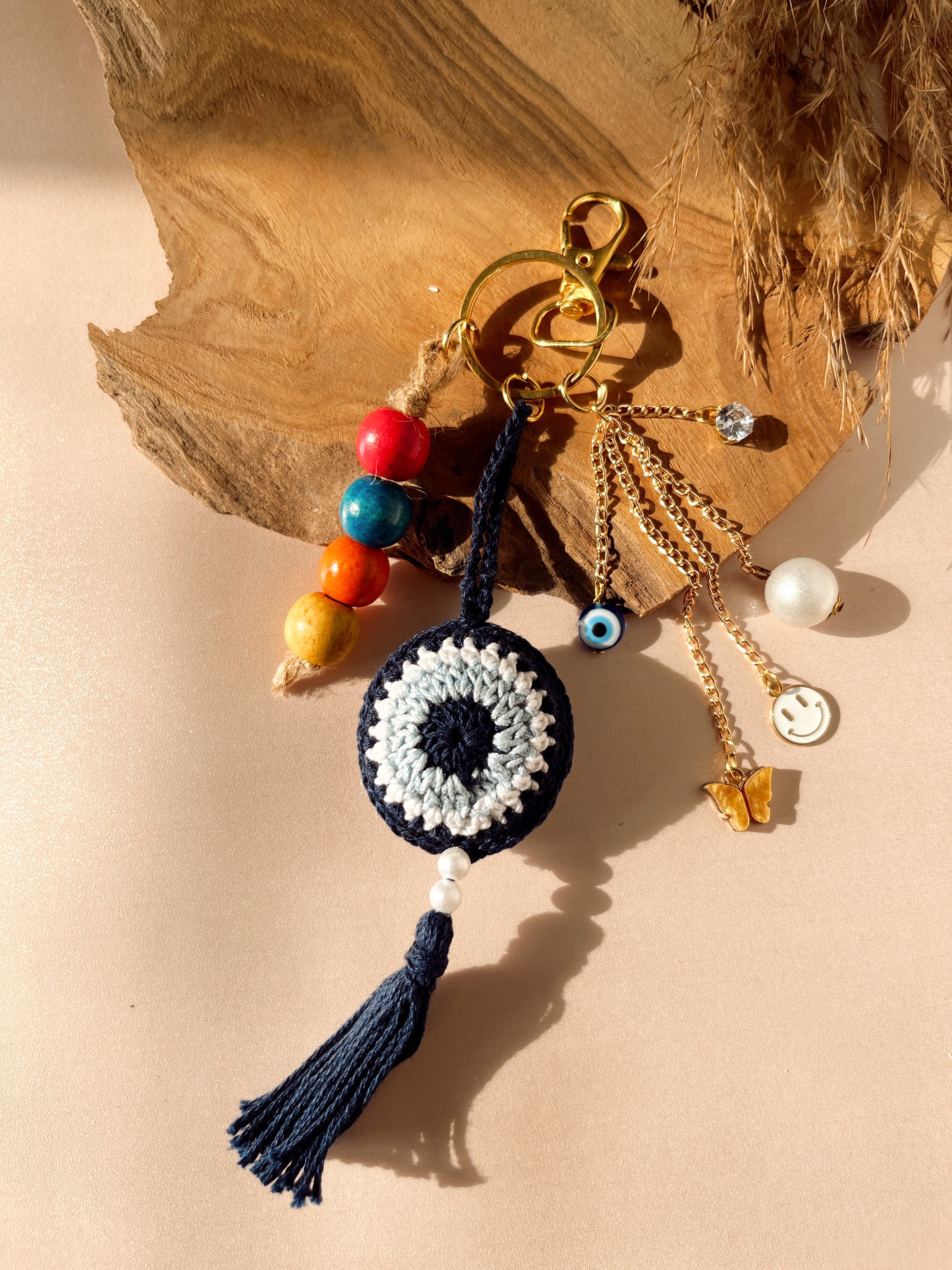 Crochet Evil Eye Bag Charm
