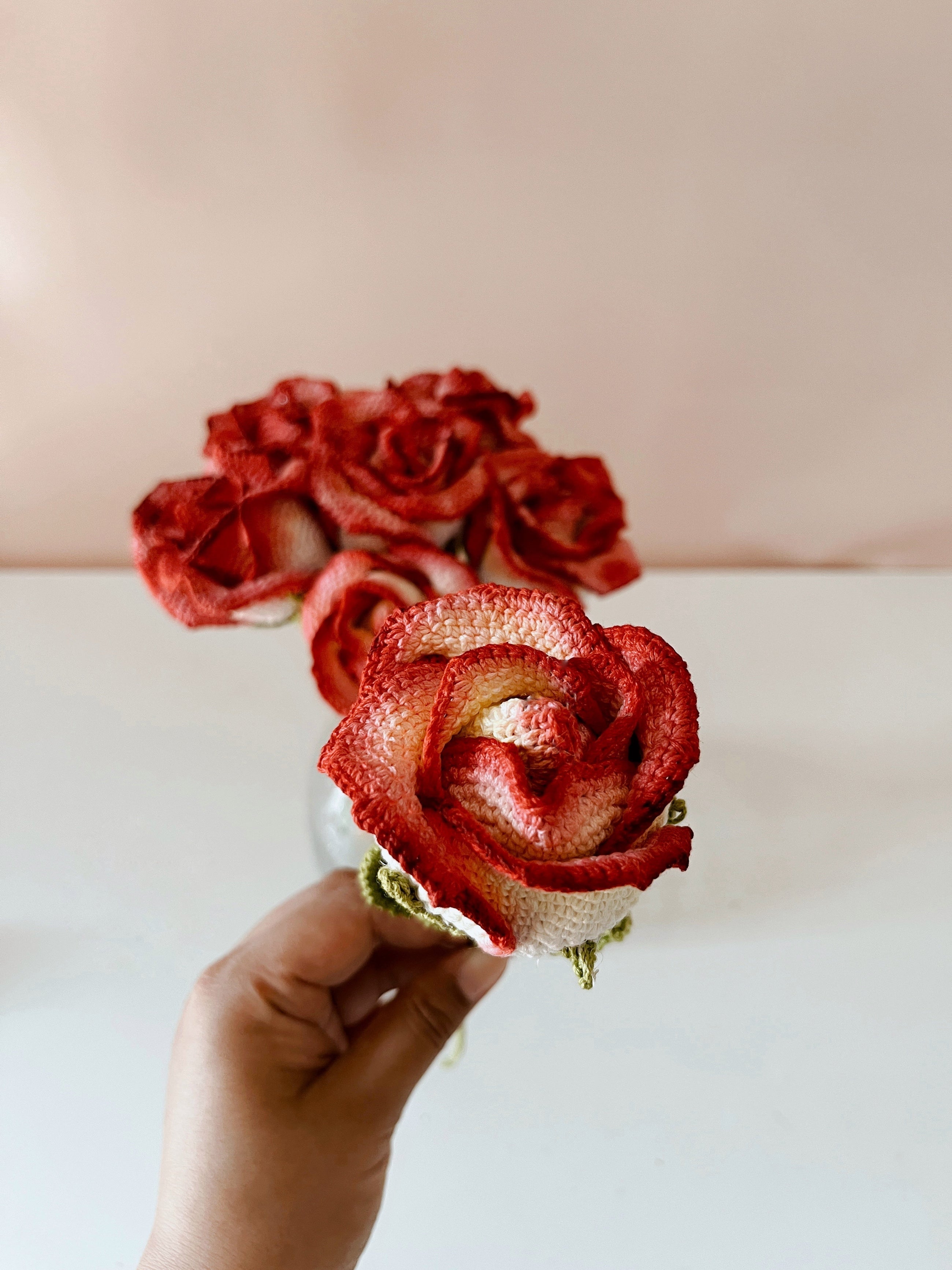 Crochet Painted Rose