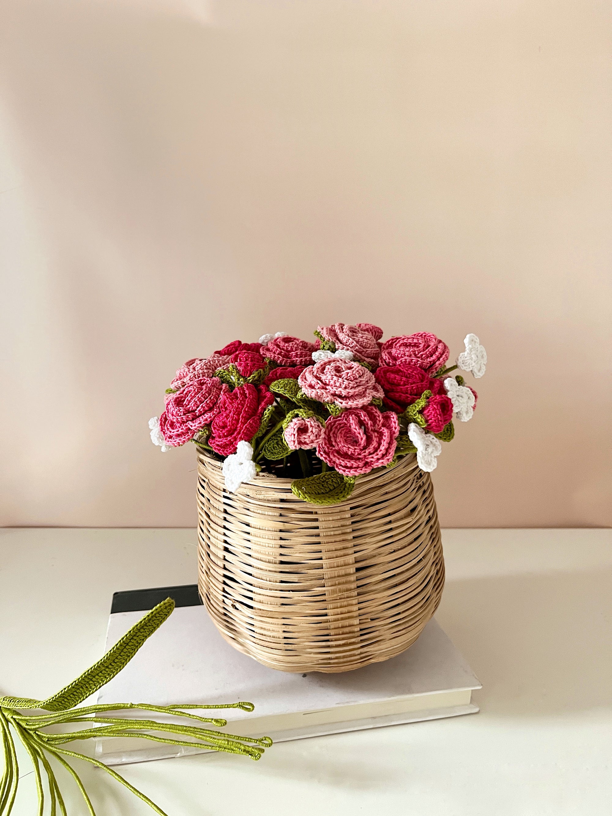 Crochet Rose Basket