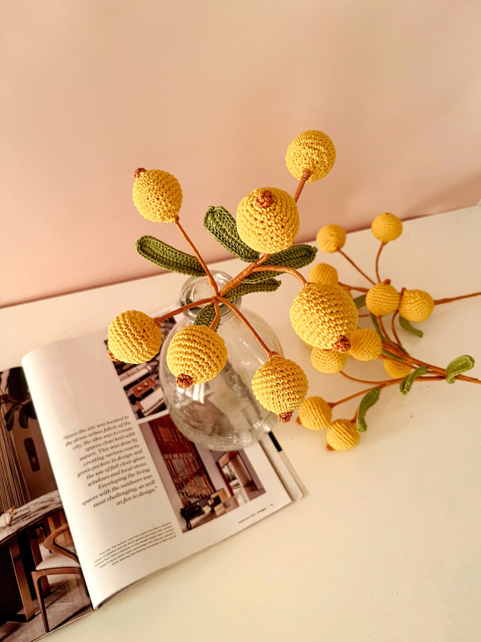 Crochet Fruit Decor Stick