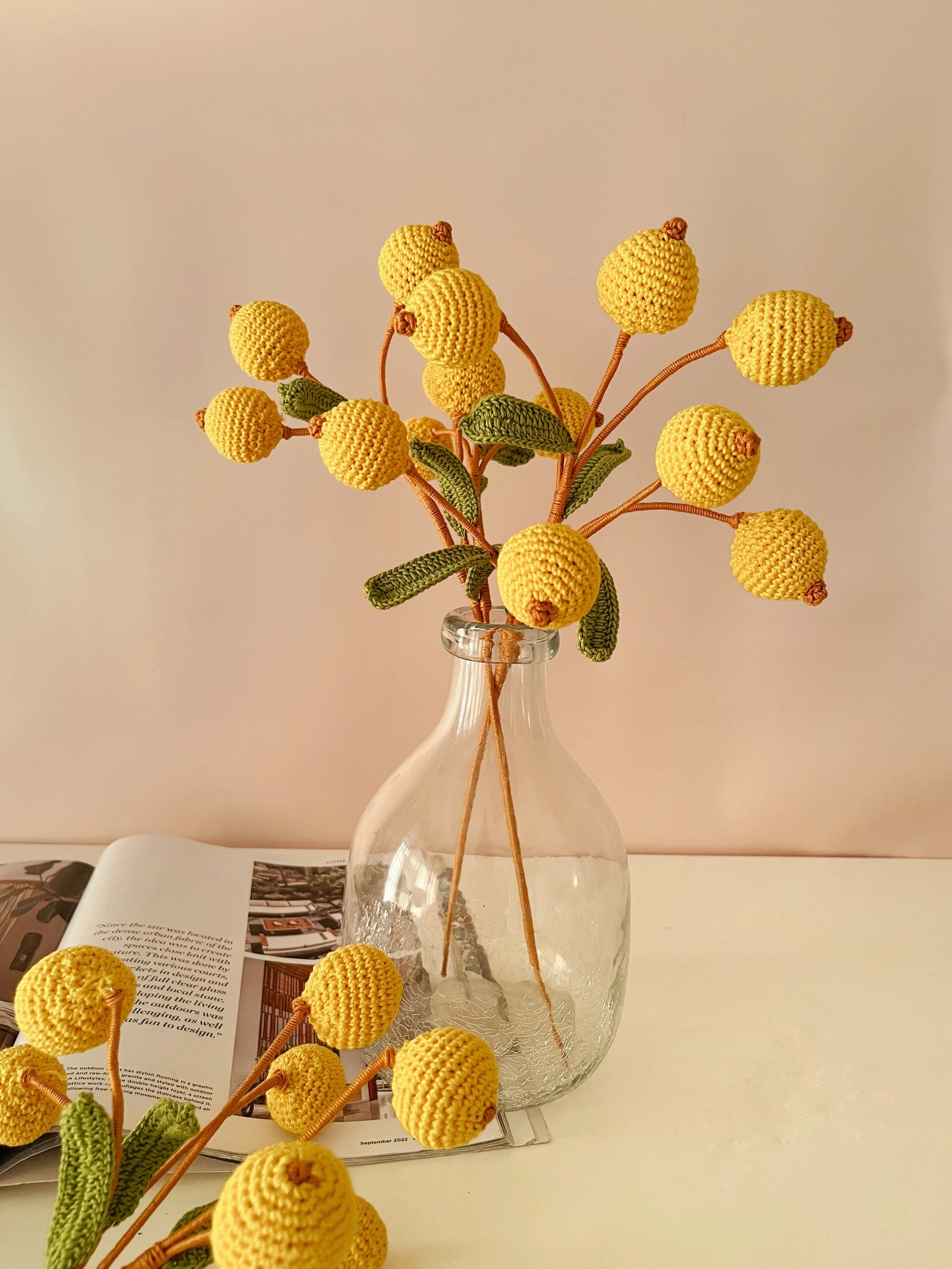 Crochet Fruit Decor Stick