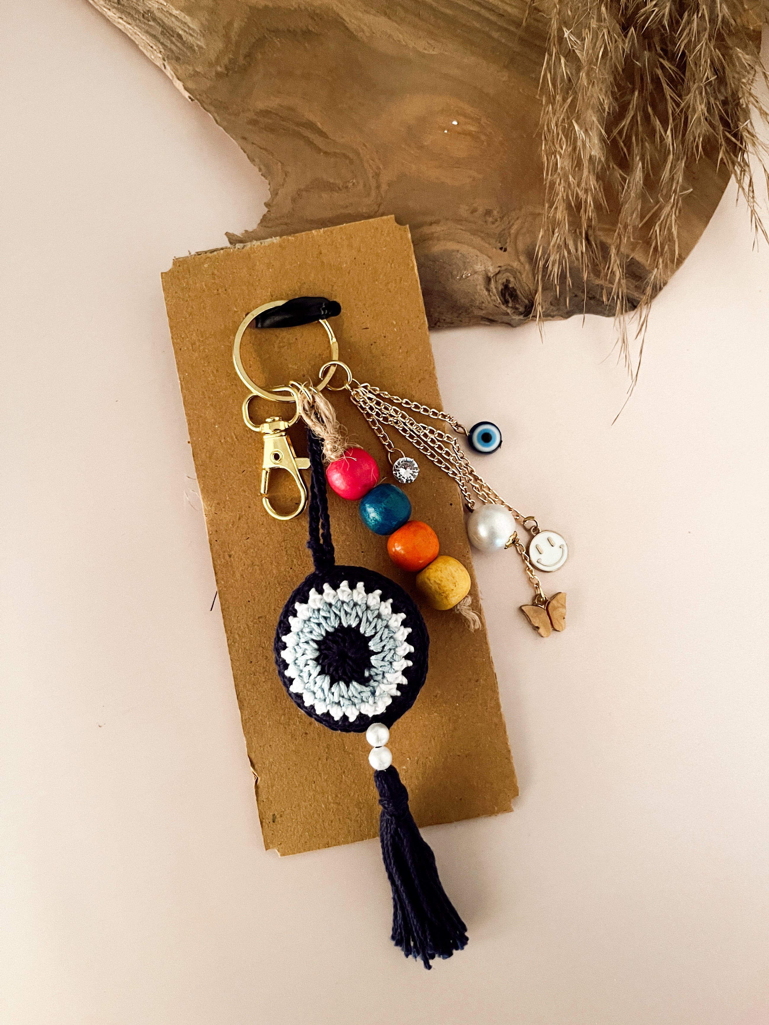 Crochet Evil Eye Bag Charm