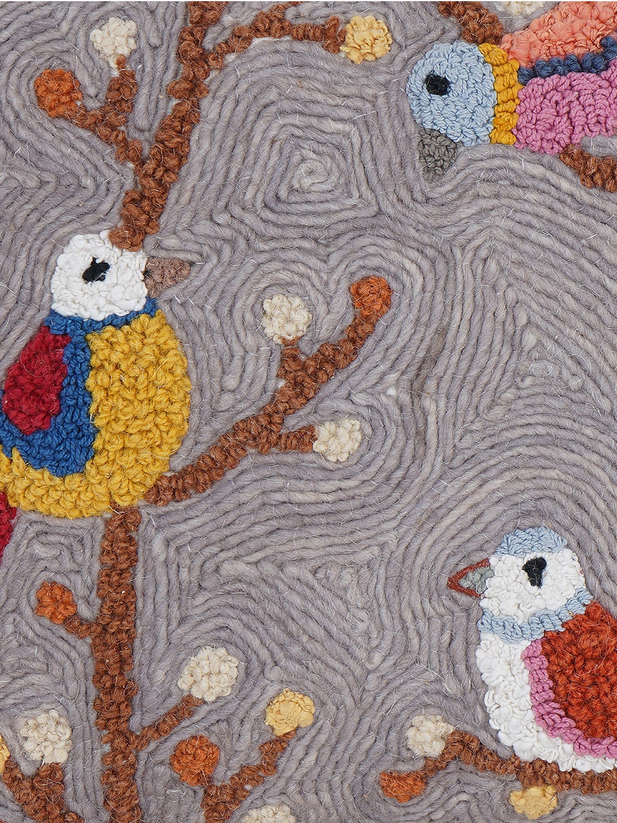 Cushion Cover - Three Birds Embroidered