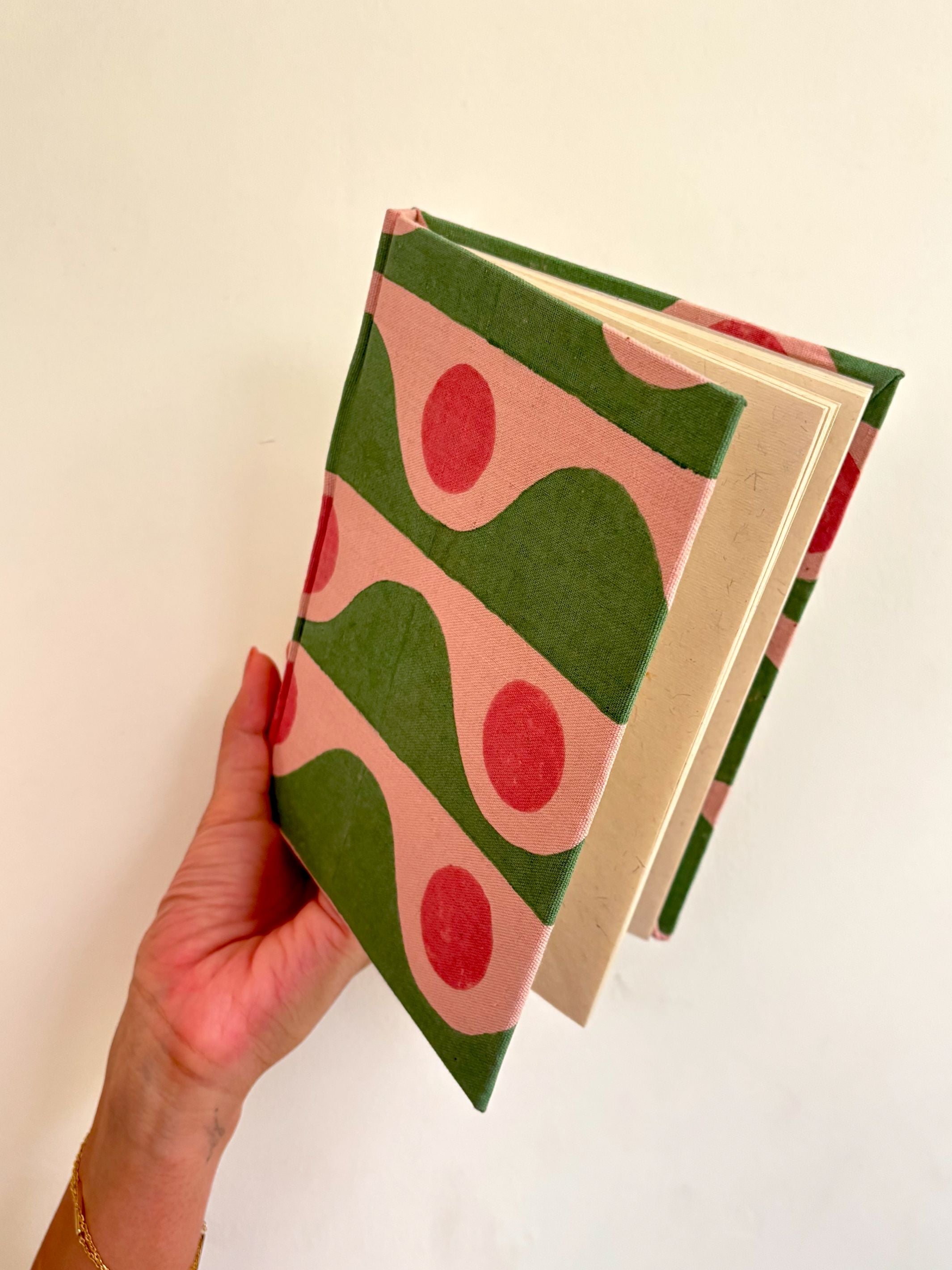 Handcrafted Sustainable A5 Diary Journal Notebook l Handmade Paper l Tide Dot