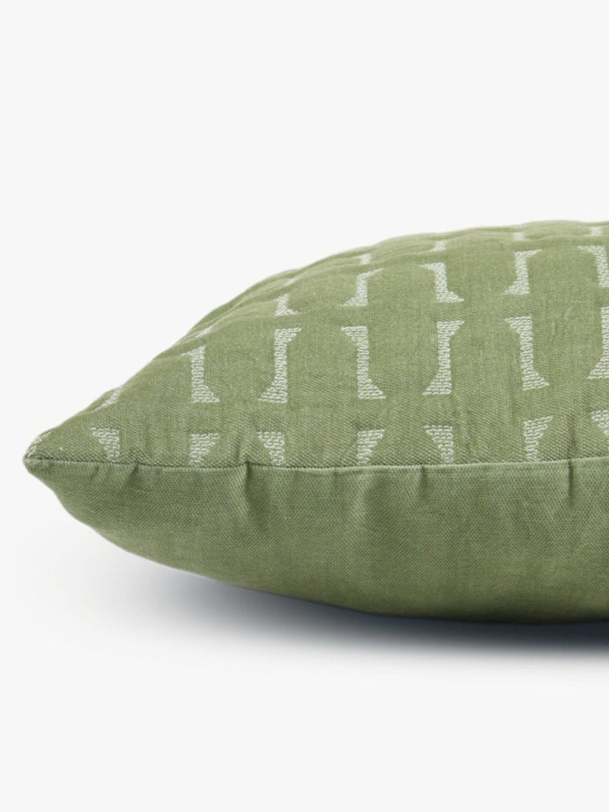 Twig Fern Embroidered Velvet Cushion Cover
