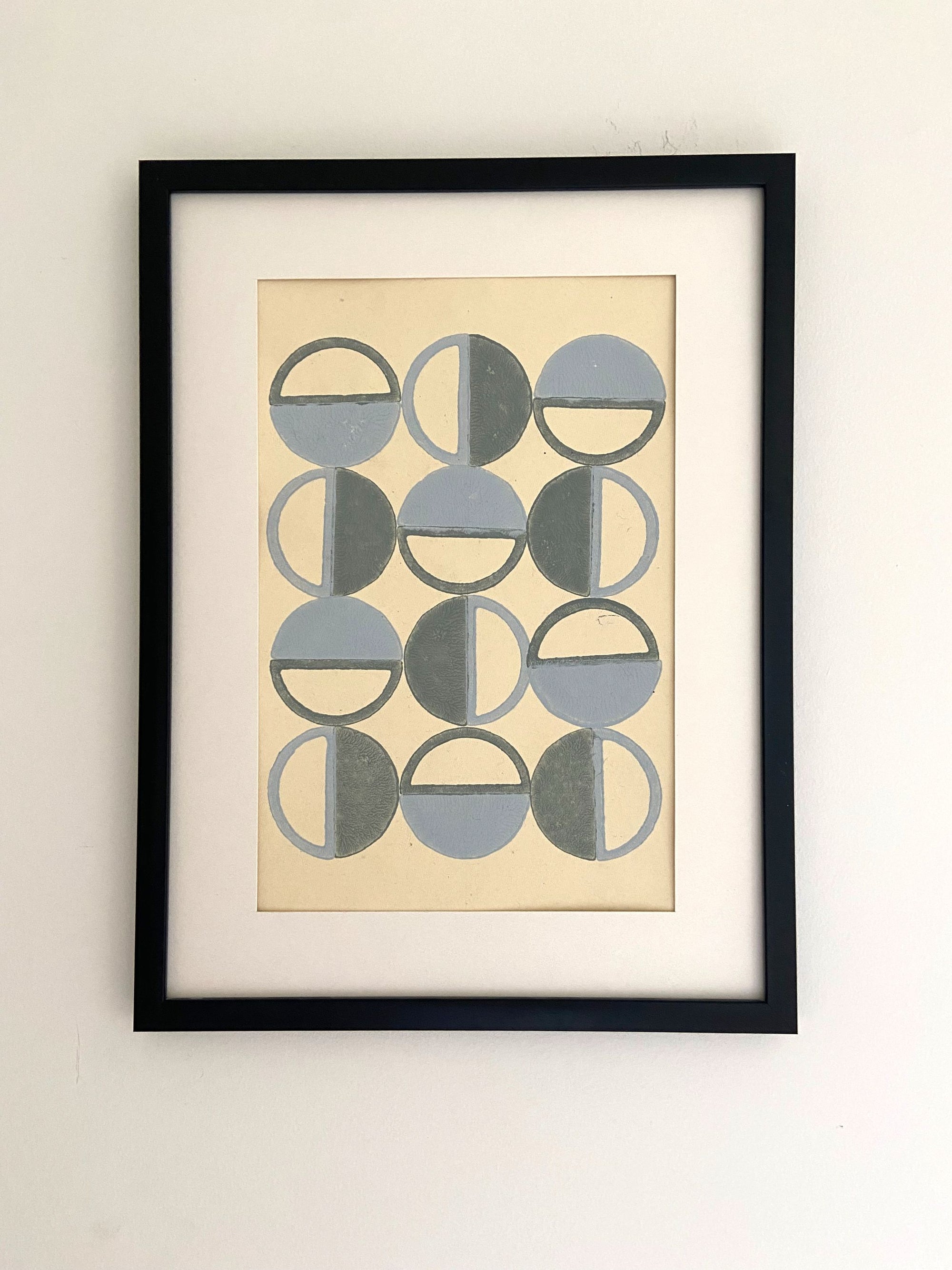 Wall Frame l Handblock printed artwork on handmade paper l 12" x 18"
