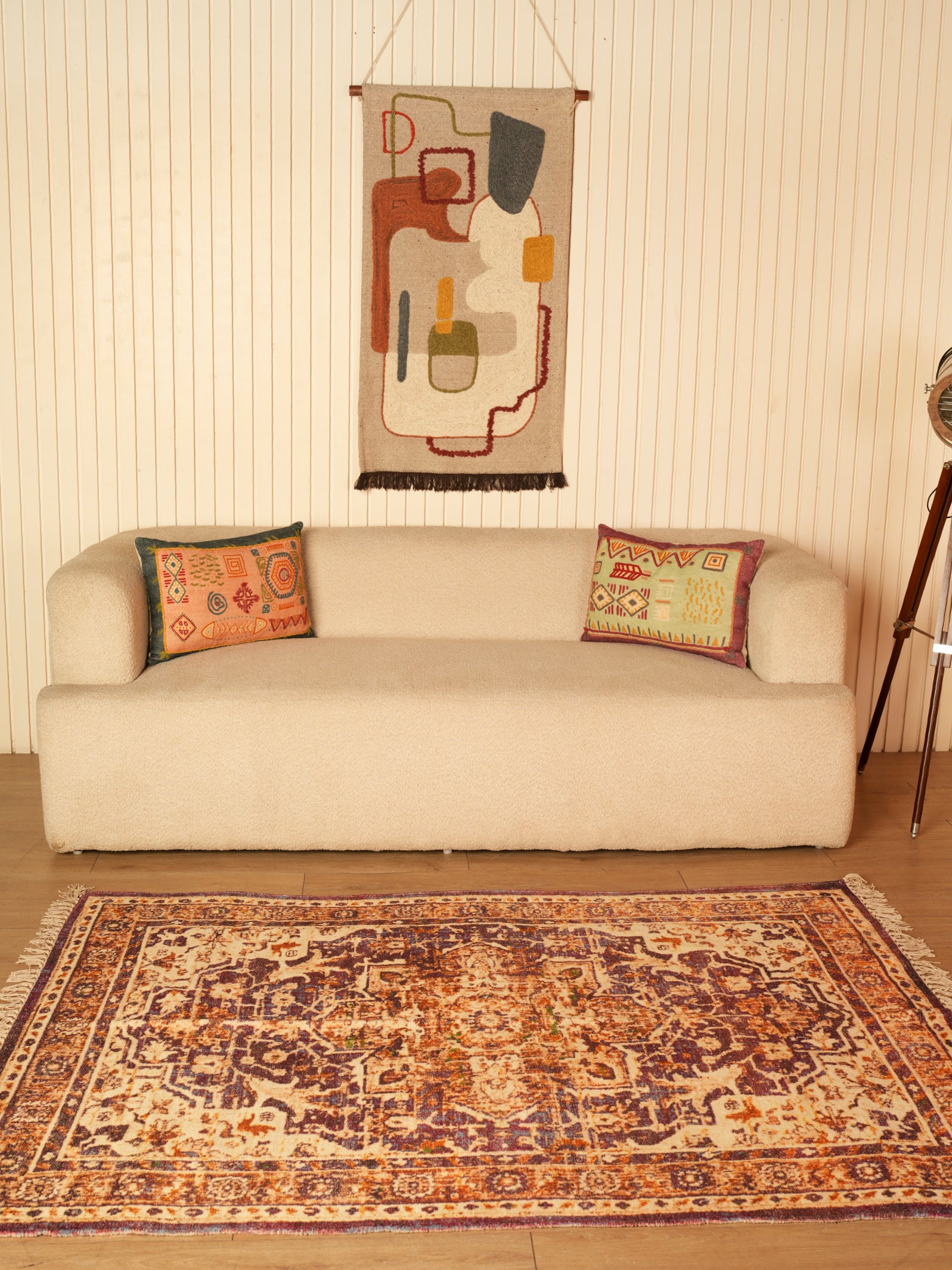 Classic Ivory & Purple Medallion Rug