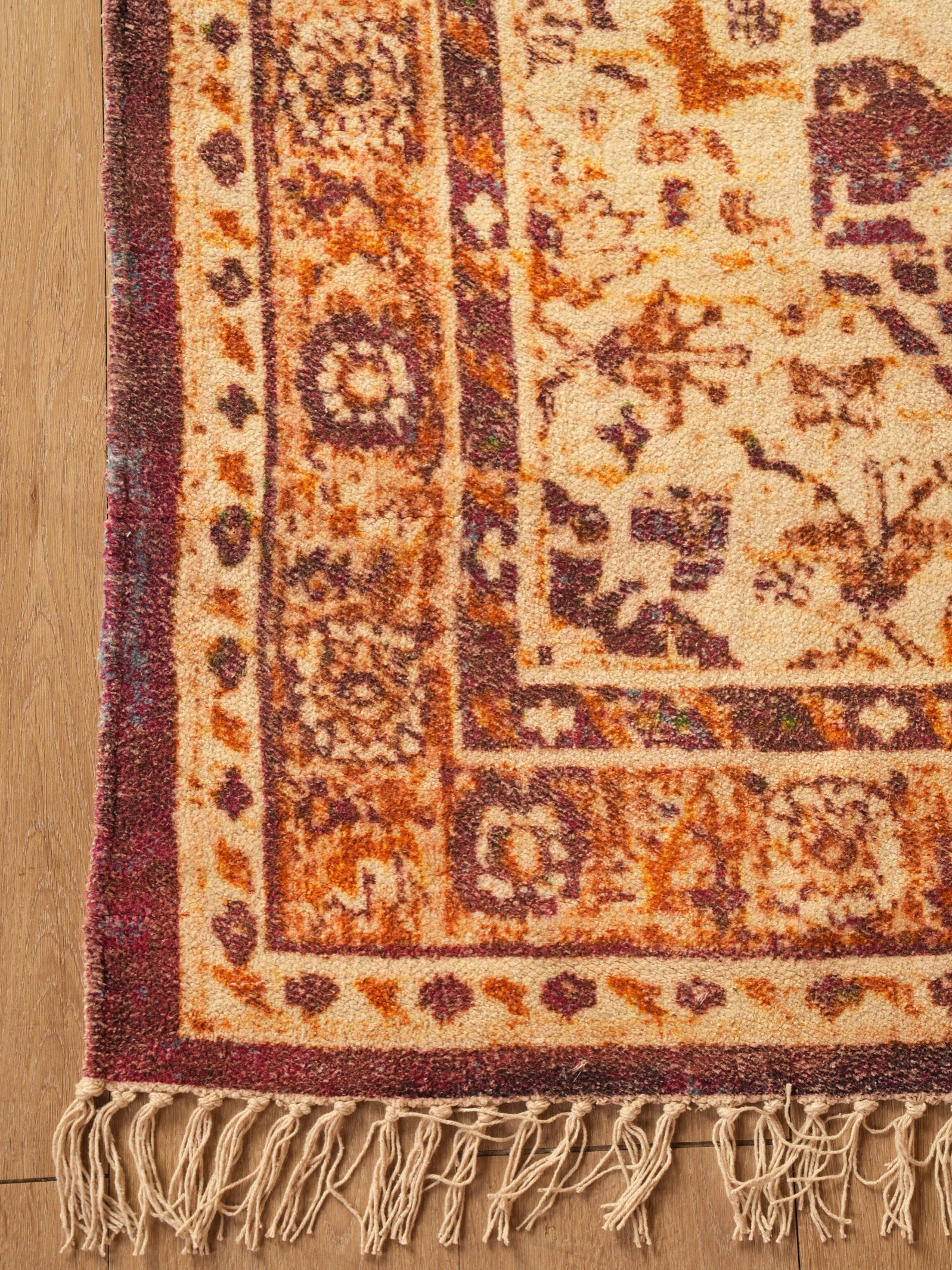 Classic Ivory & Purple Medallion Rug