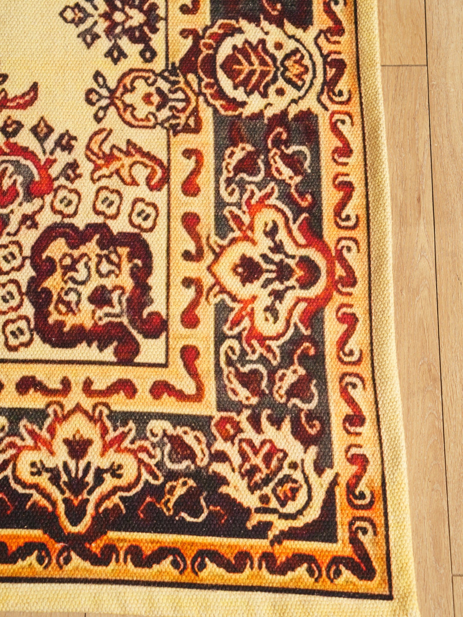 Persian Style Area Rug with Floral Medallion
