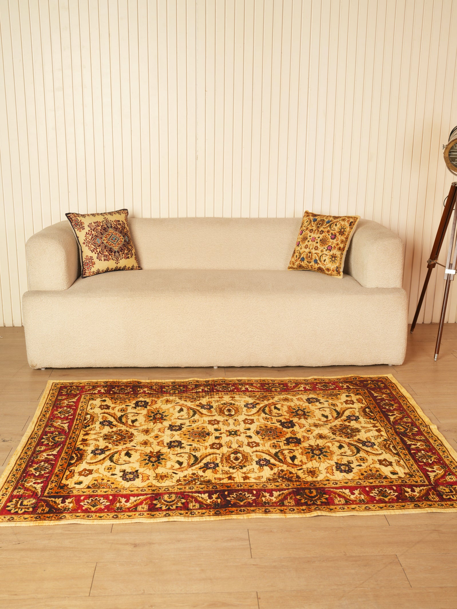 Luxury Oriental Area Rug with Floral Vine Pattern