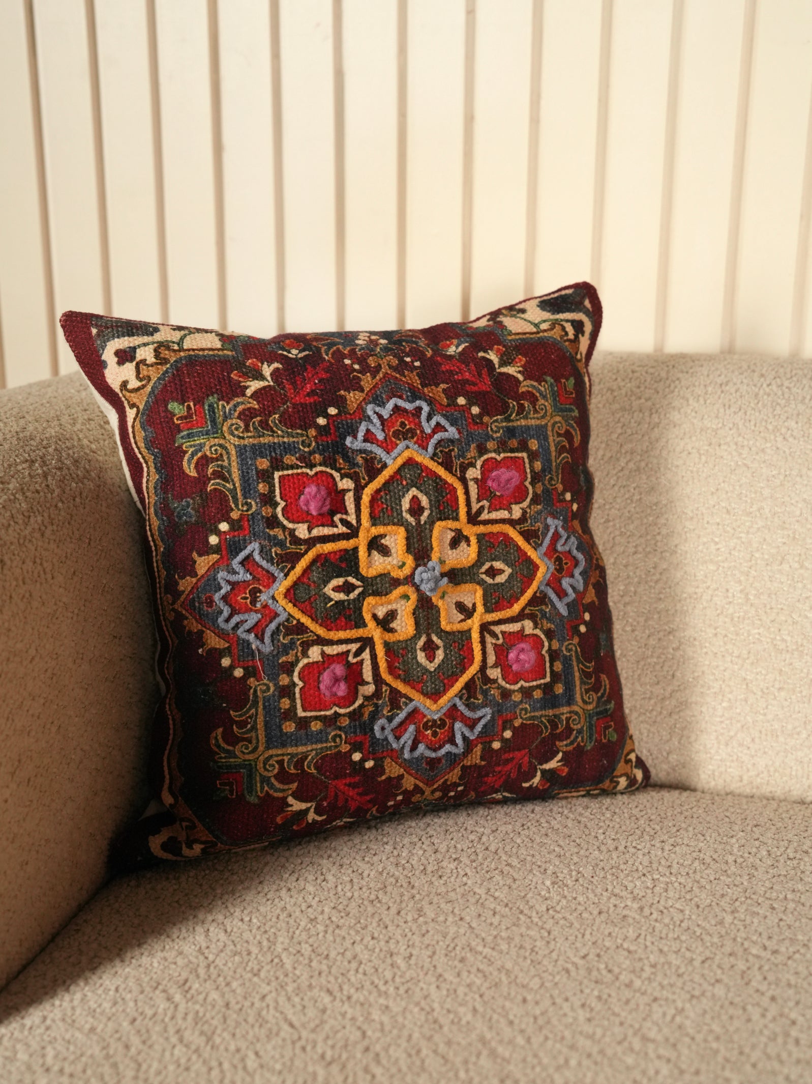 Vintage Medallion Cushion Cover for Sofa & Living Room