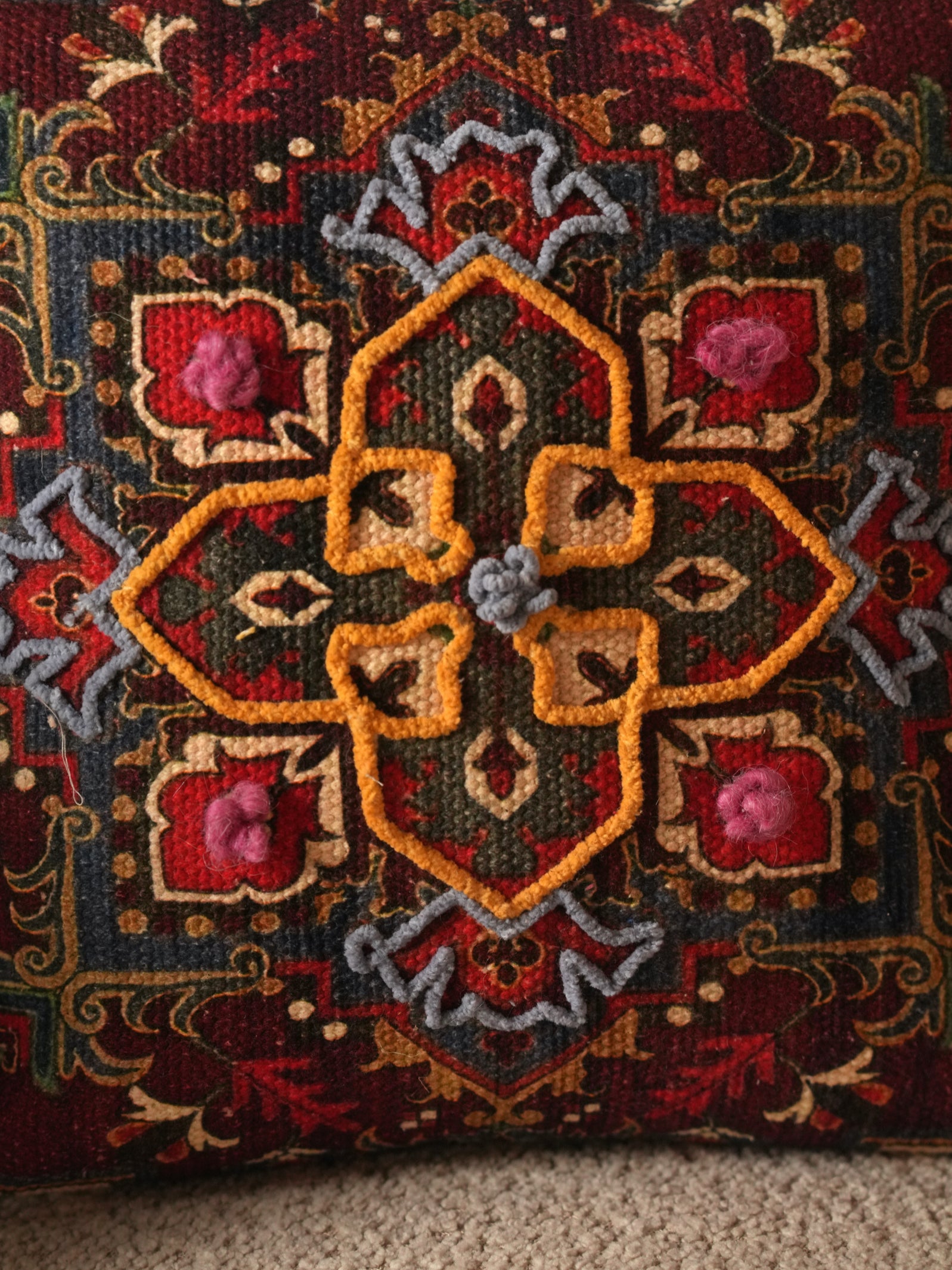 Vintage Medallion Cushion Cover for Sofa & Living Room