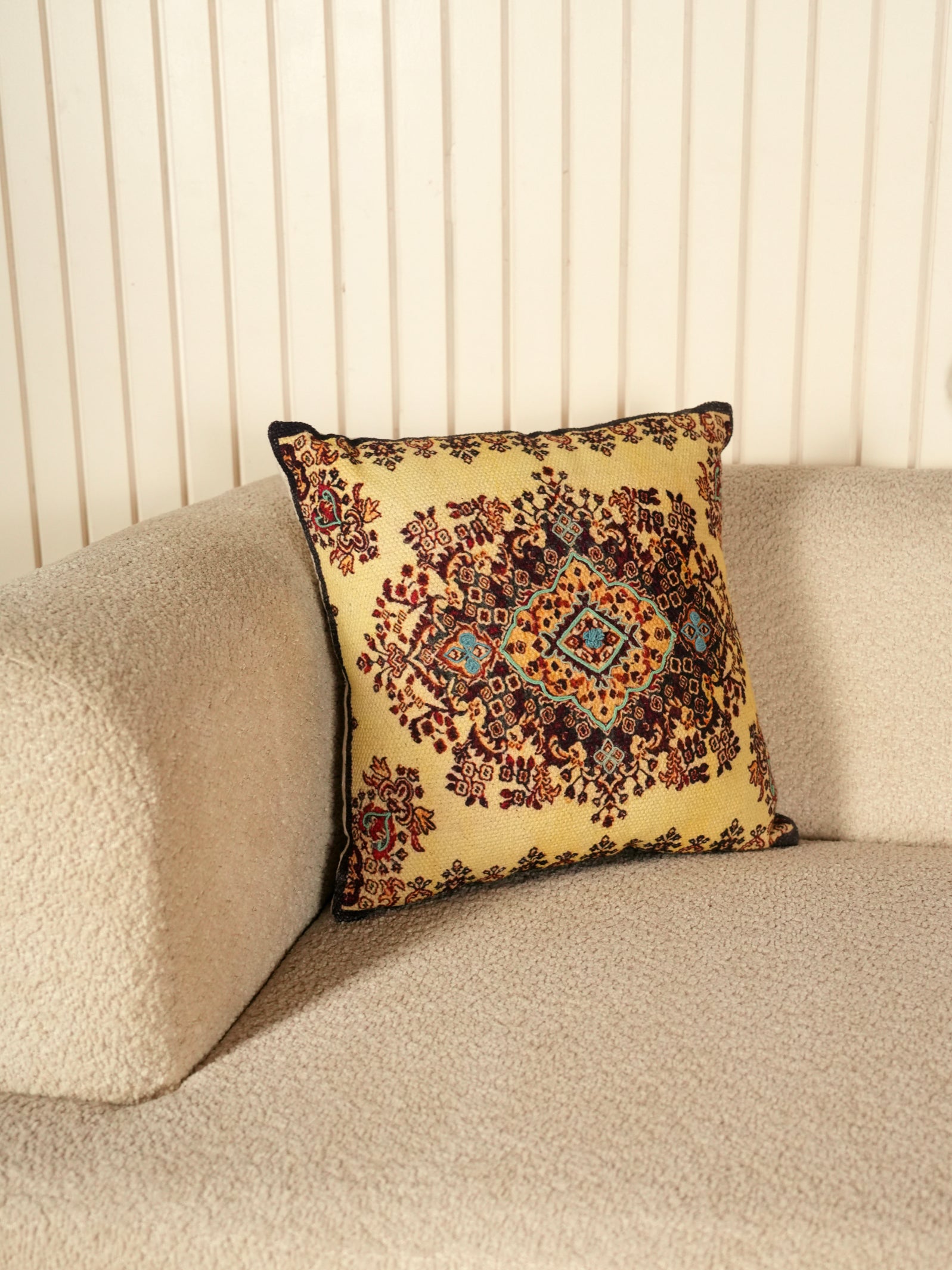 Floral Medallion Cushion Cover for Sofa & Living Room