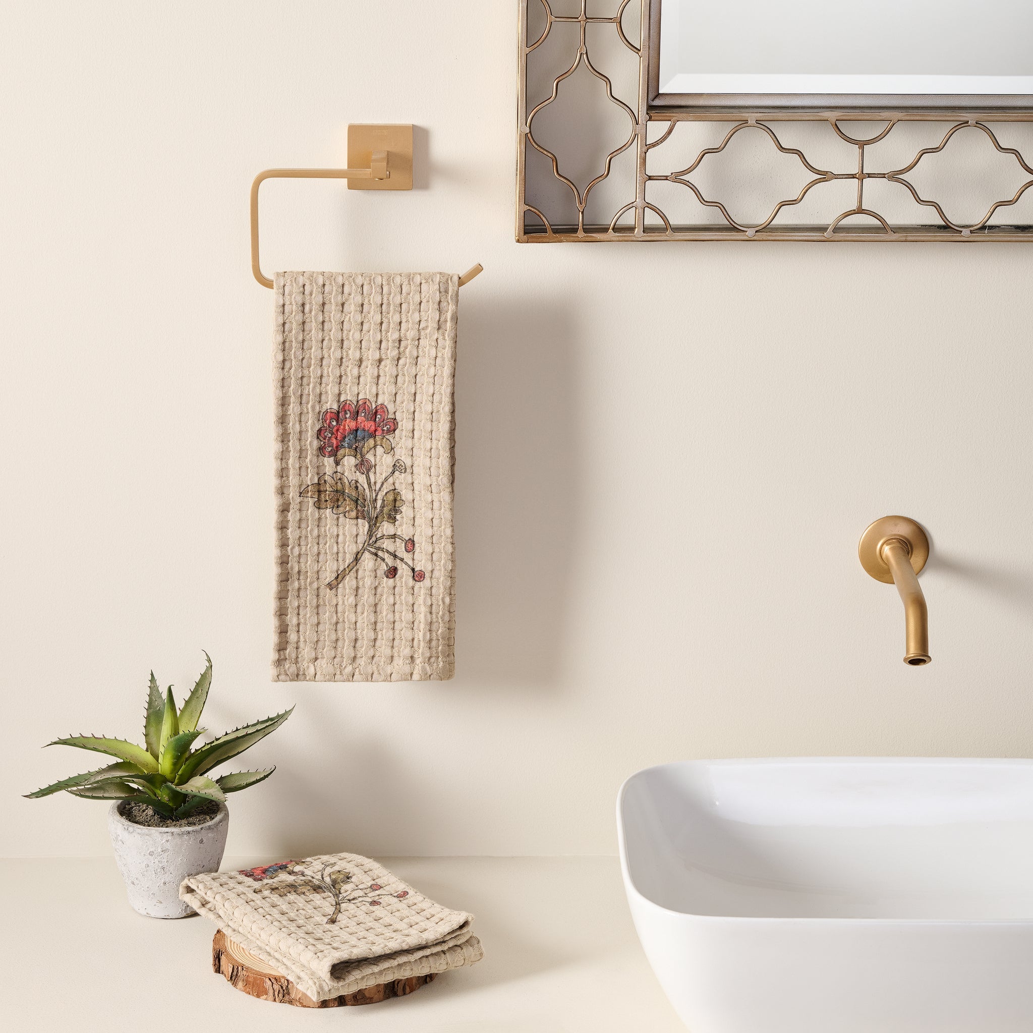 Kshupa | Cotton Bamboo | Waffle | Hand Towel