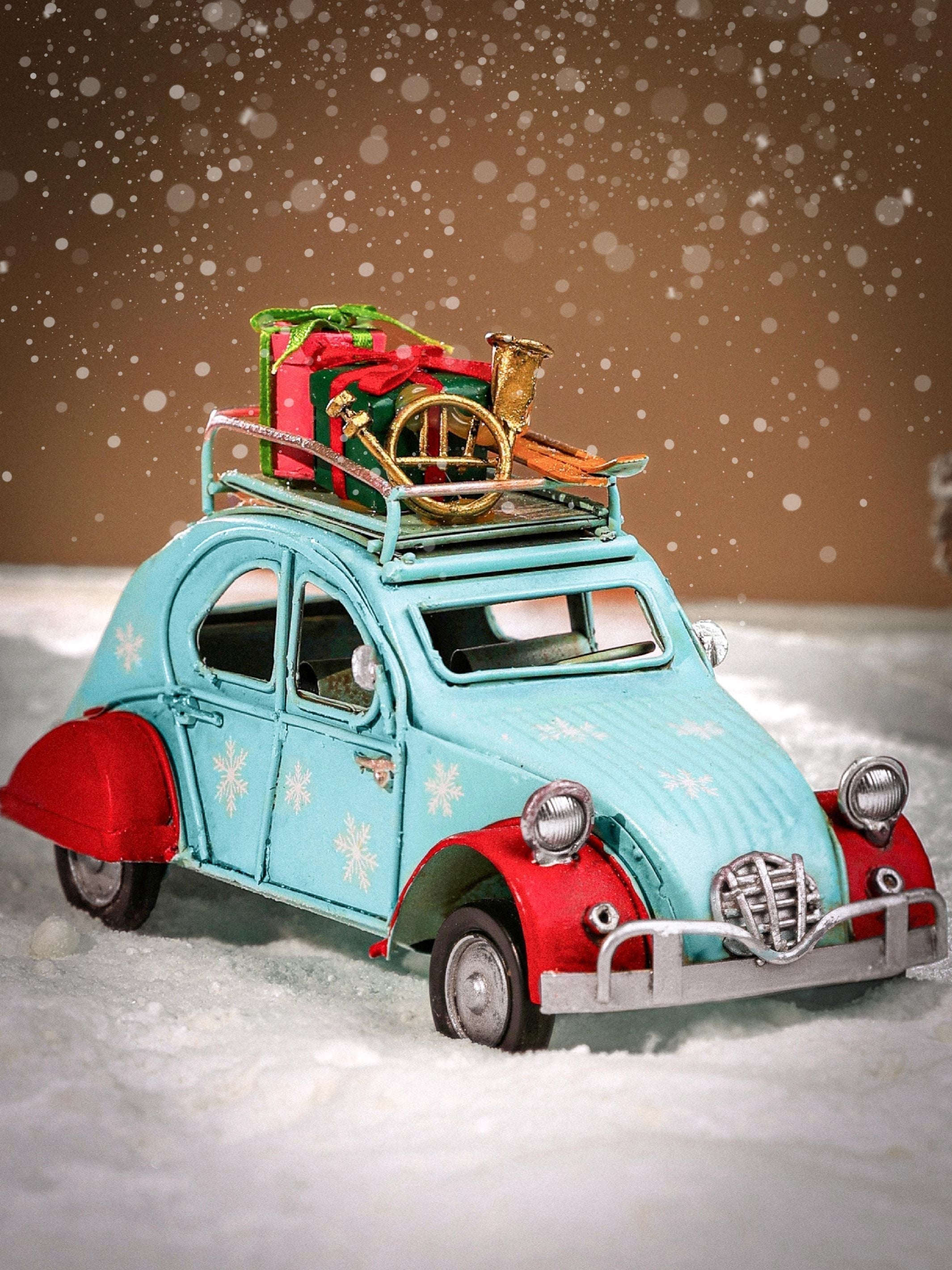 Car with Christmas Decoration