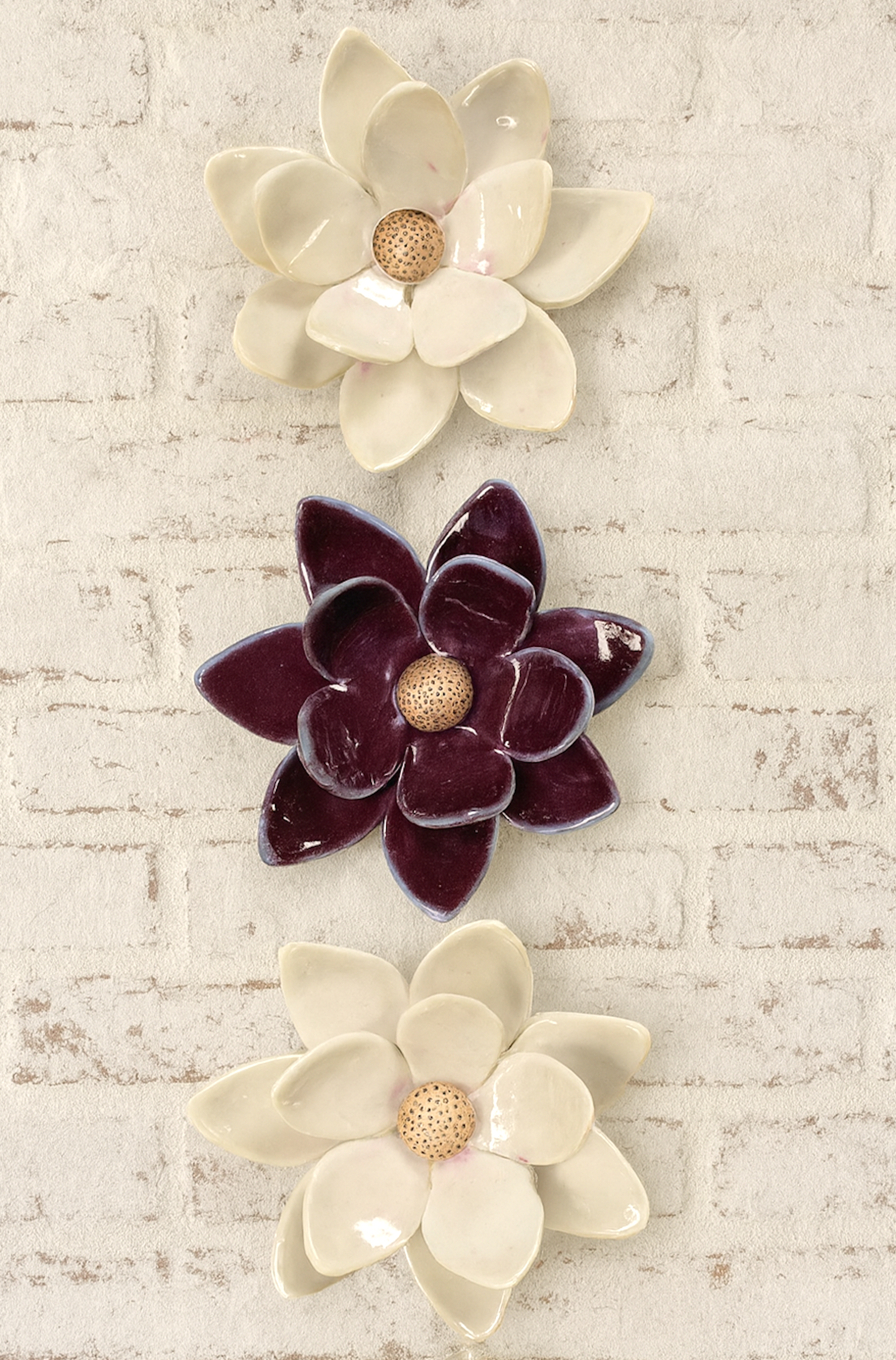 Stillness in Bloom - Lotus Trio Wall flowers