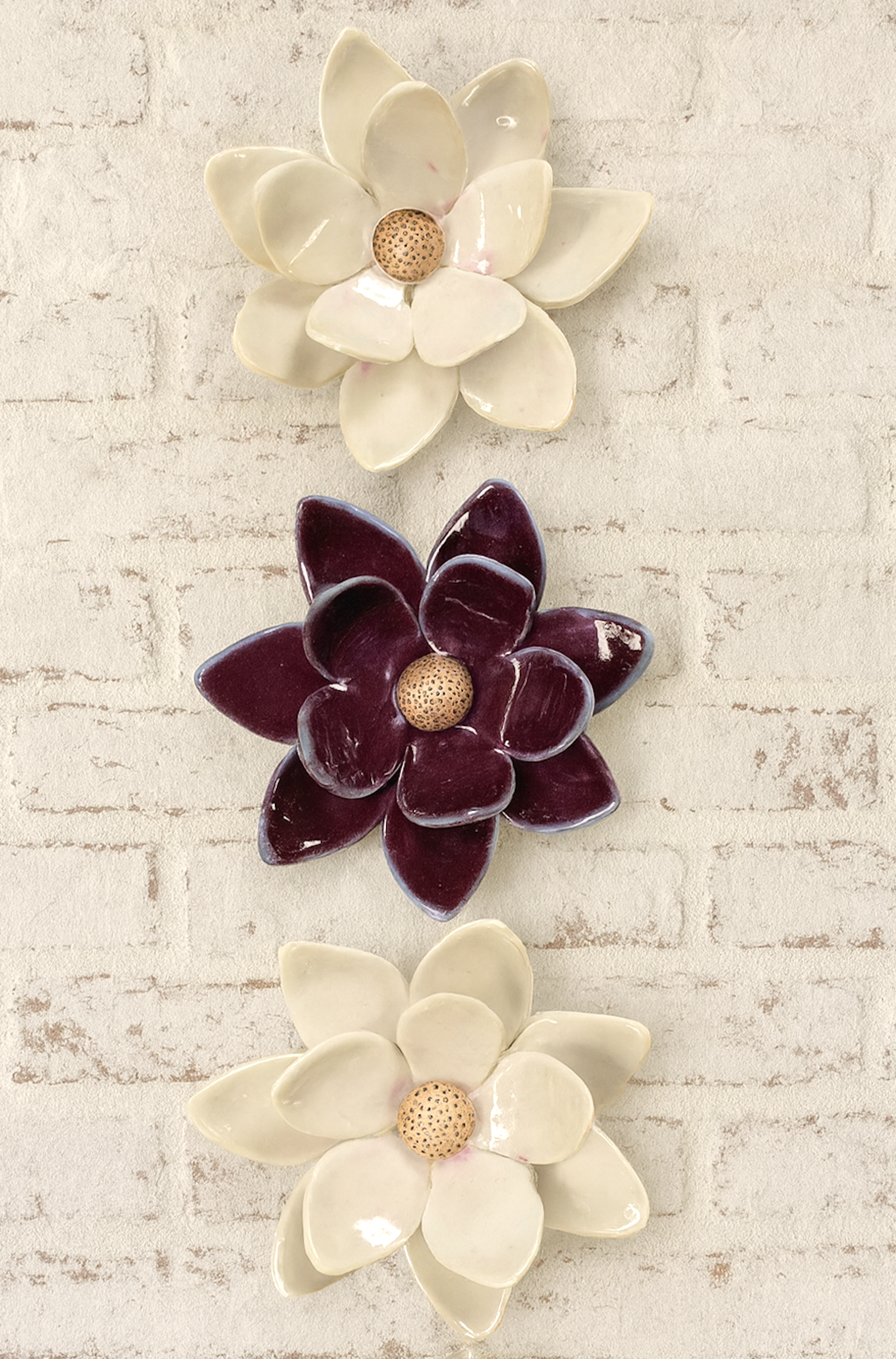 Stillness in Bloom - Lotus Trio Wall flowers