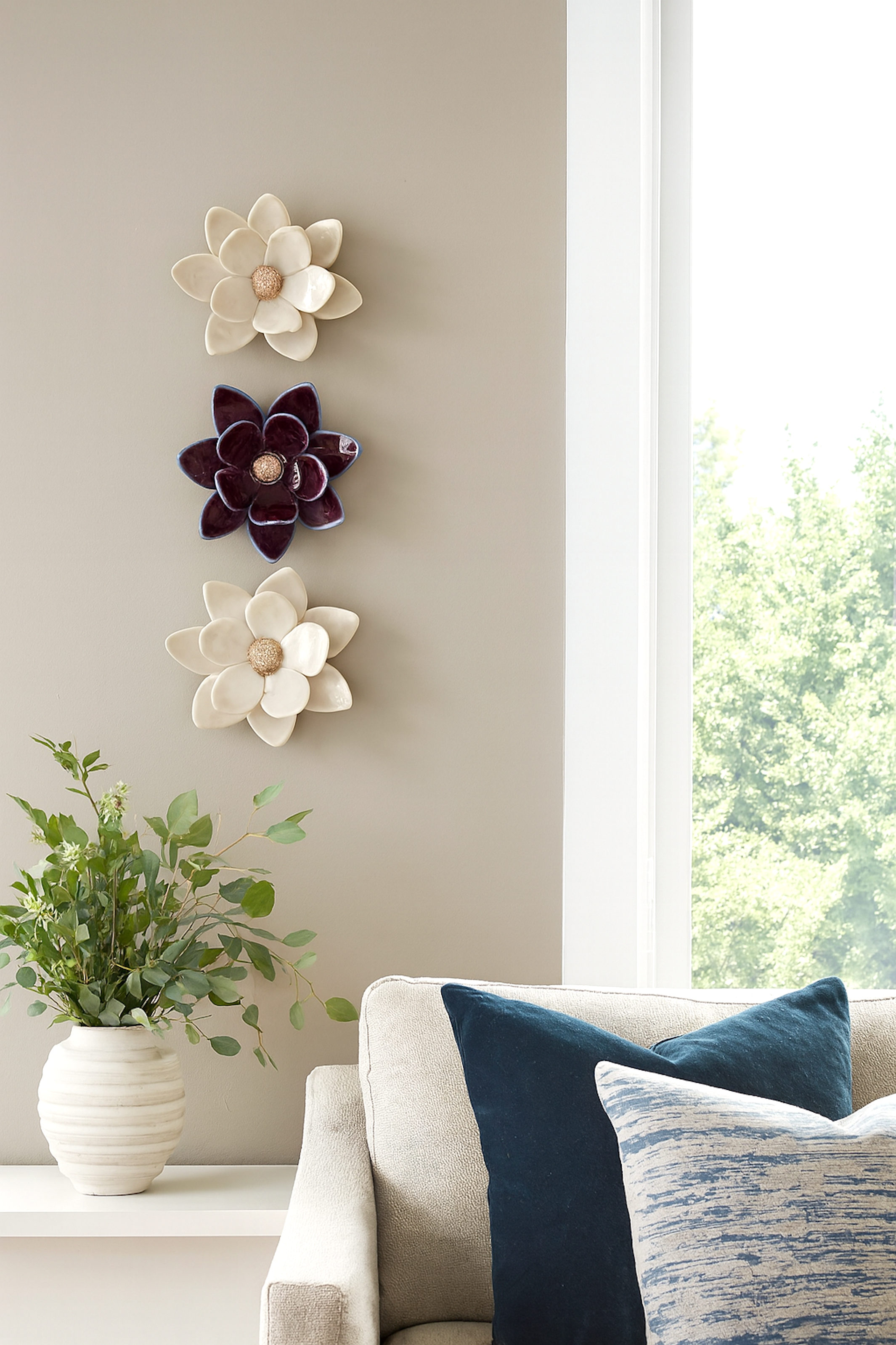 Stillness in Bloom - Lotus Trio Wall flowers