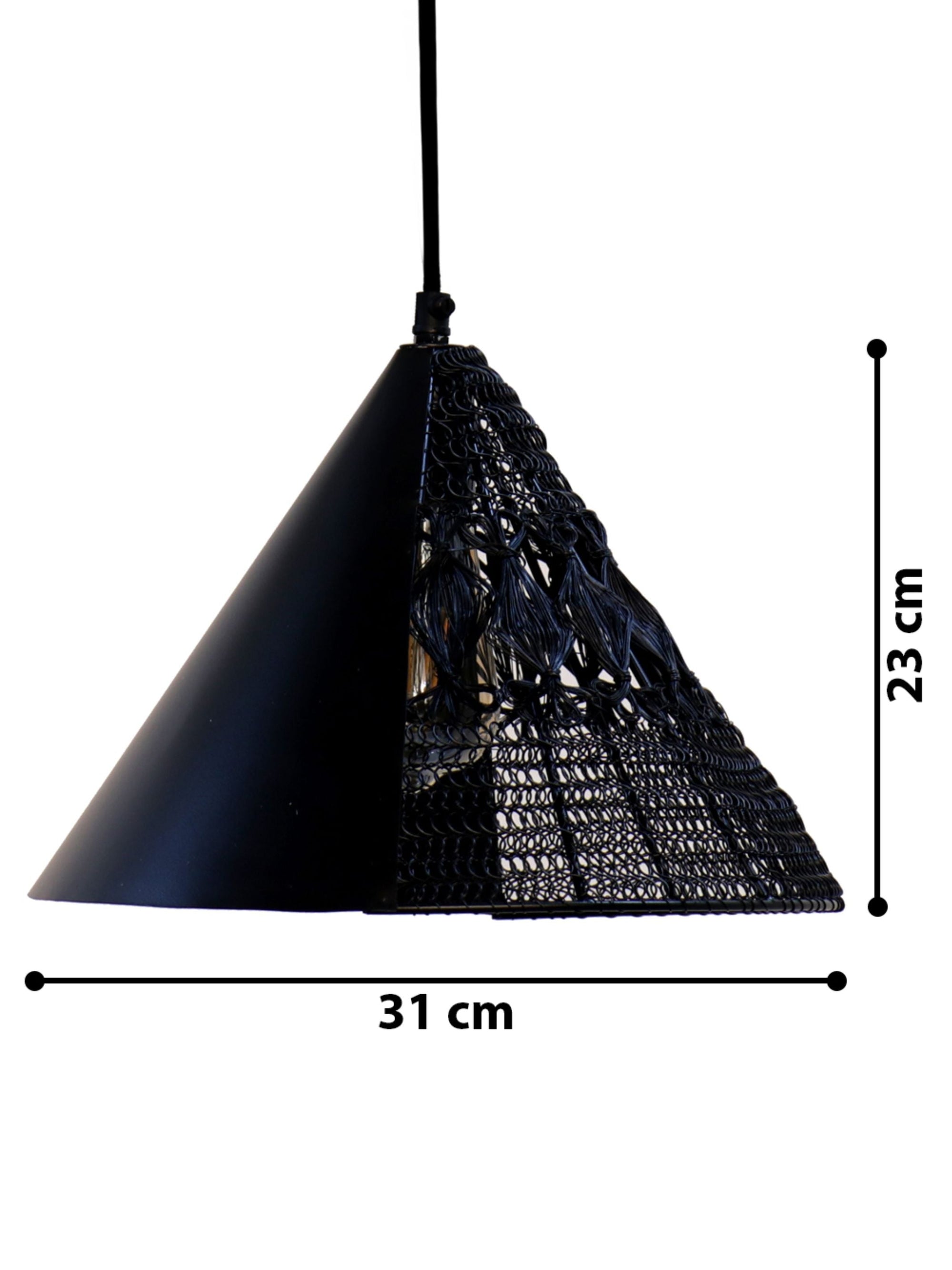 Warind Handcrafted Upward Cone Hanging Lamp