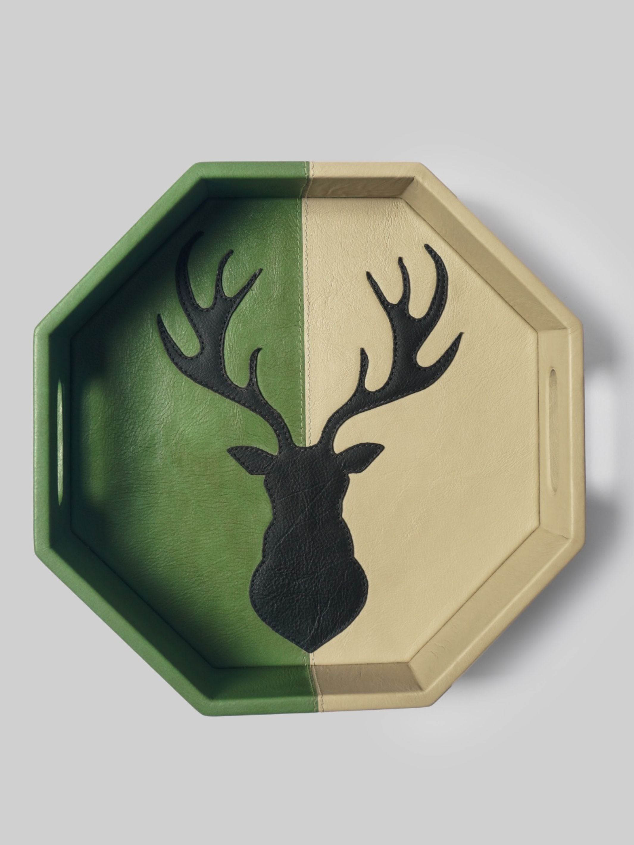 Green & Beige Hexa Tray