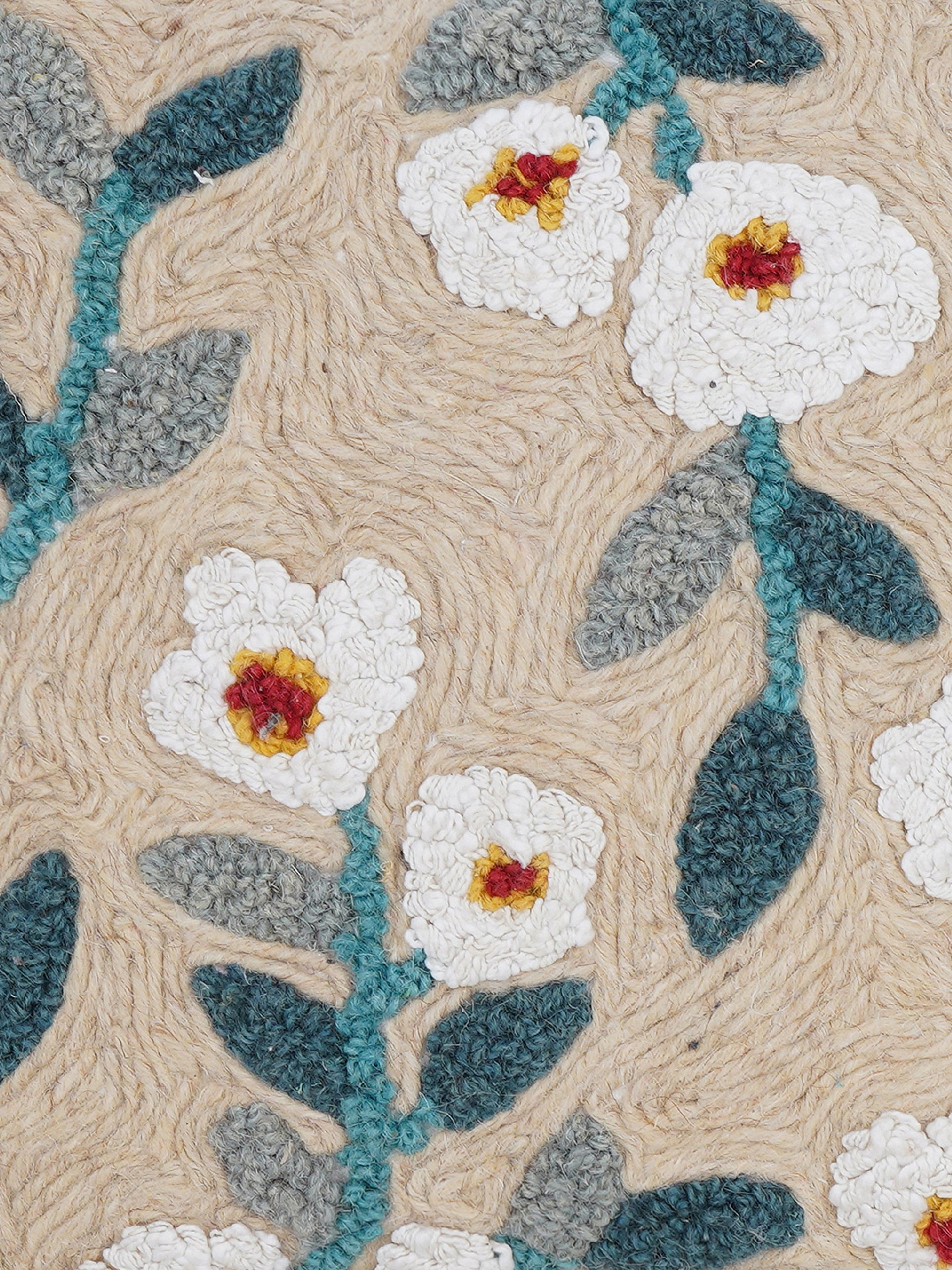Cushion Cover - White Bloom Embroidered