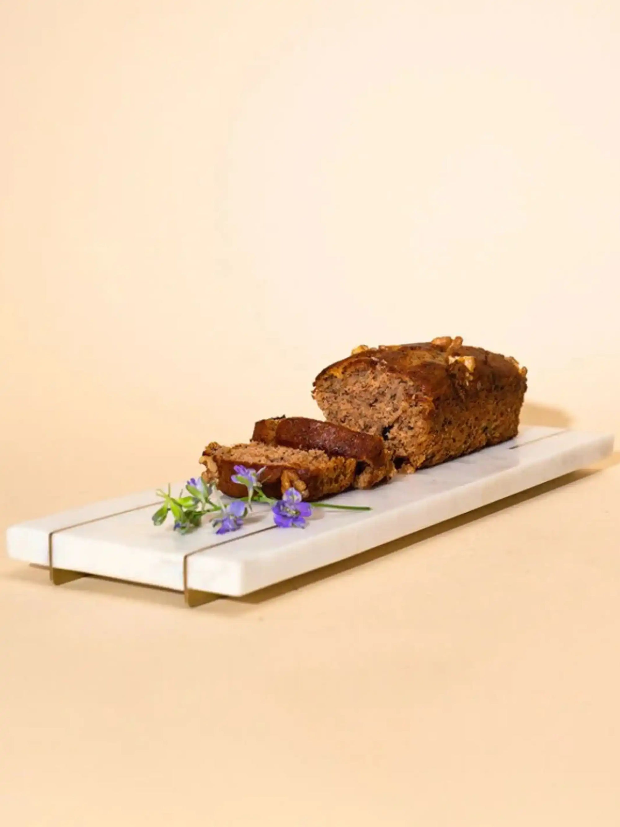 White Marble Cake Stand and Tray Set with Gold Base