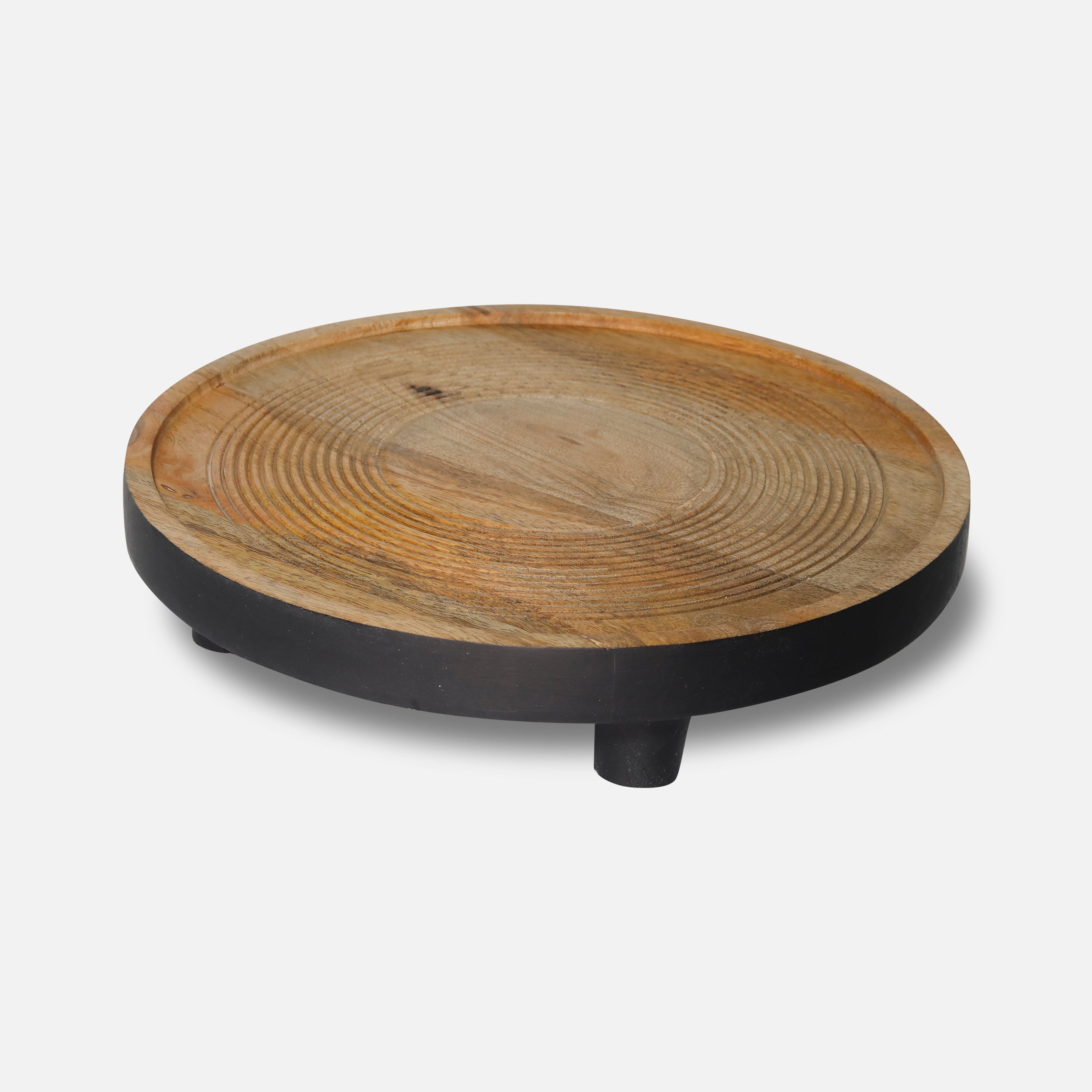 January - Black Wooden Tray With Cloche