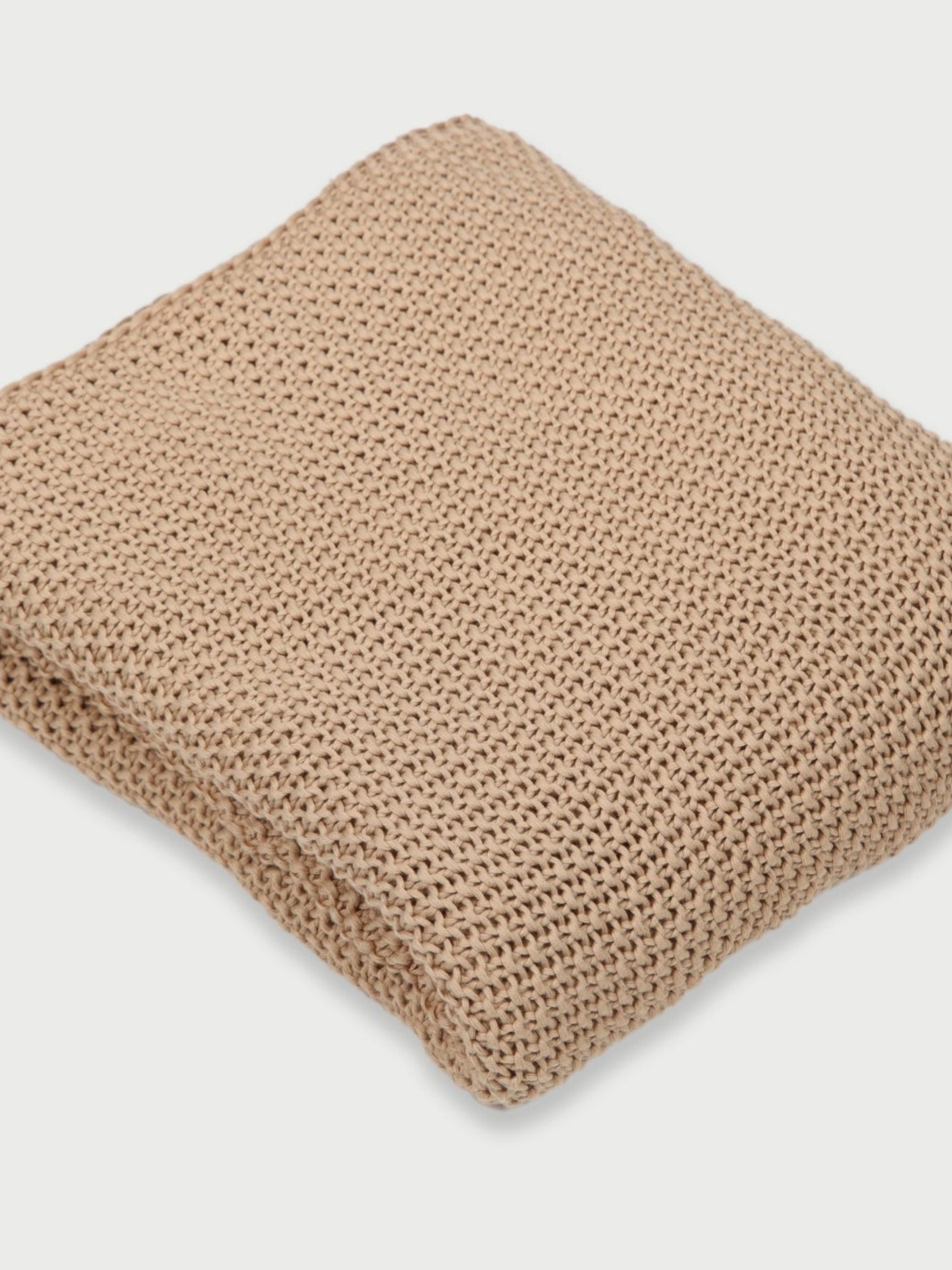 Throw - Sand Moss Knit