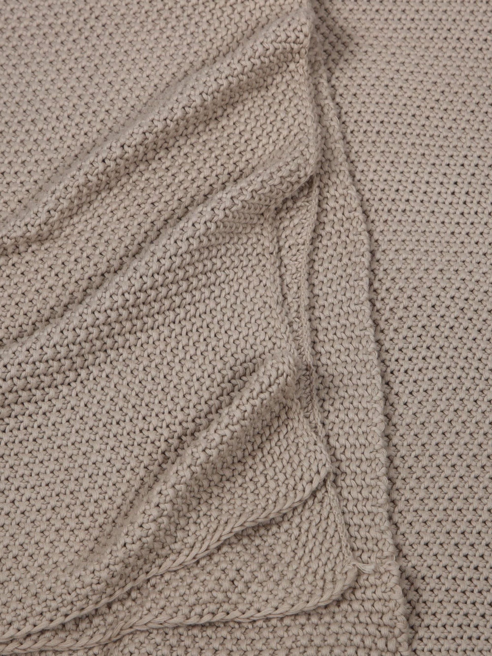 Knit Throw - Beige Moss