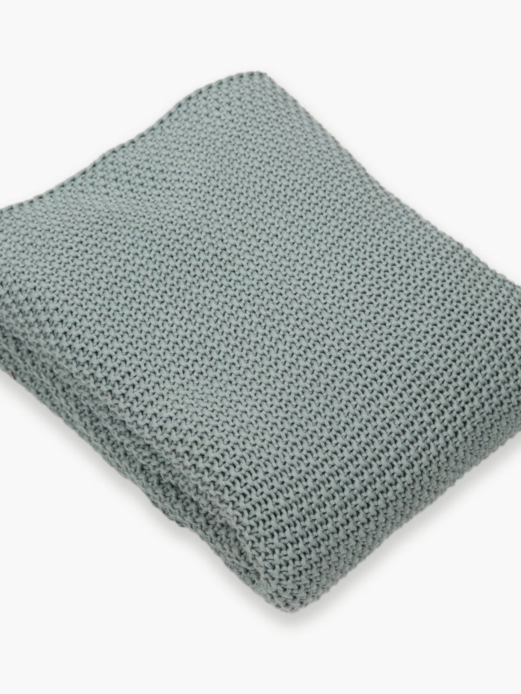 Knit Throw - Duck Egg Moss