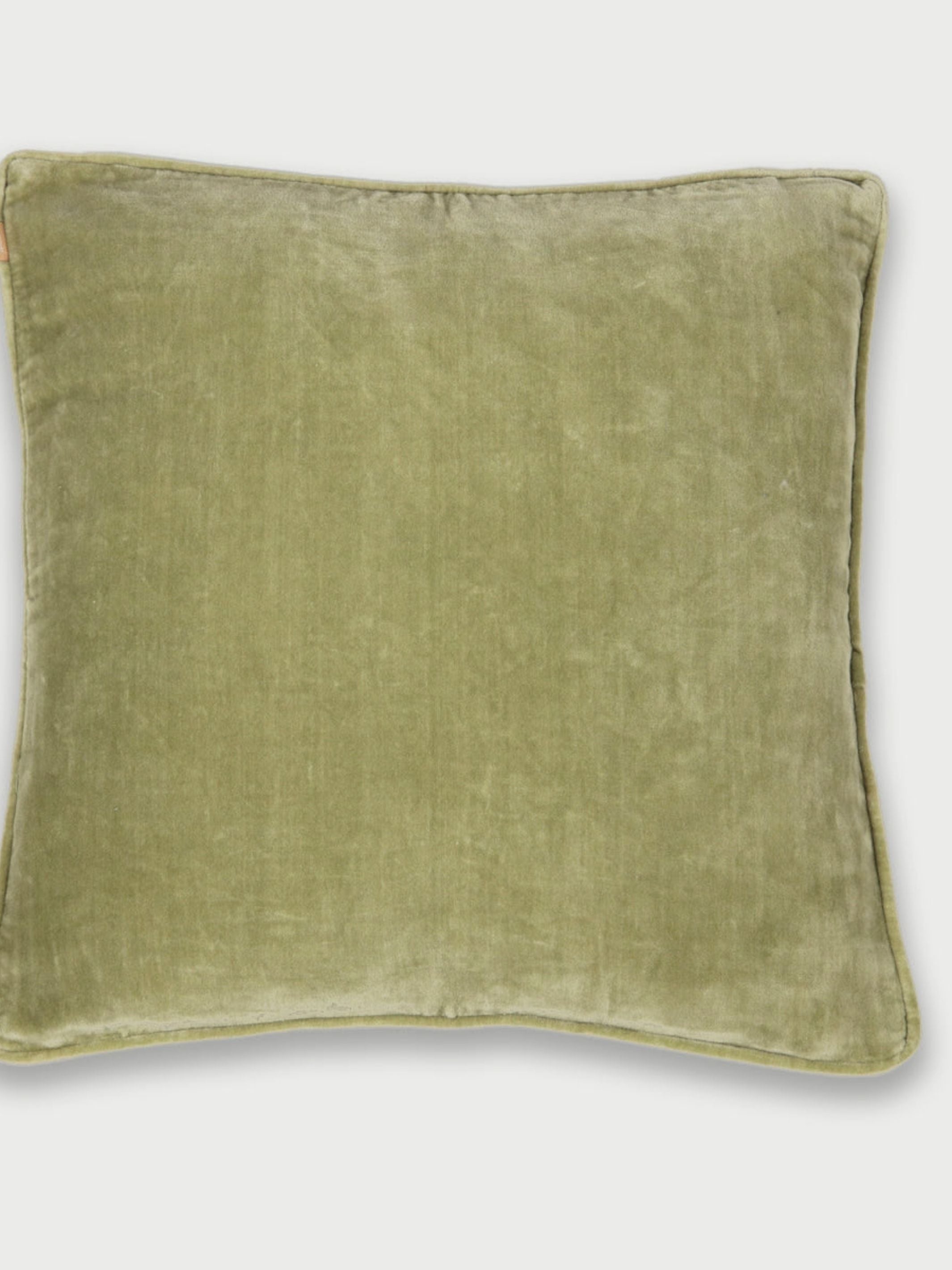 Cushion Cover - Moss Green Velvet Euro Sham