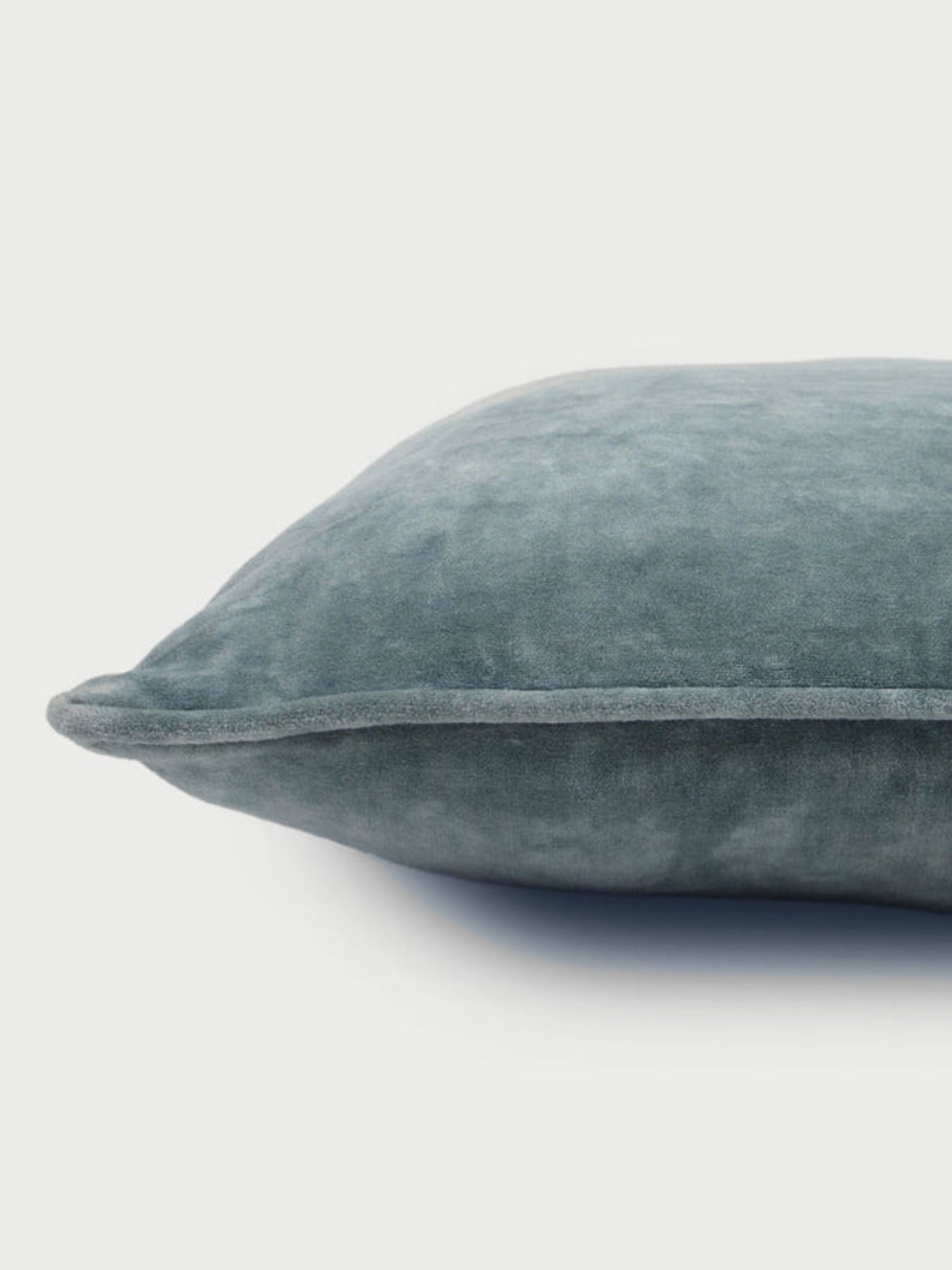 Cushion Cover - Soft Blue Velvet Euro Sham