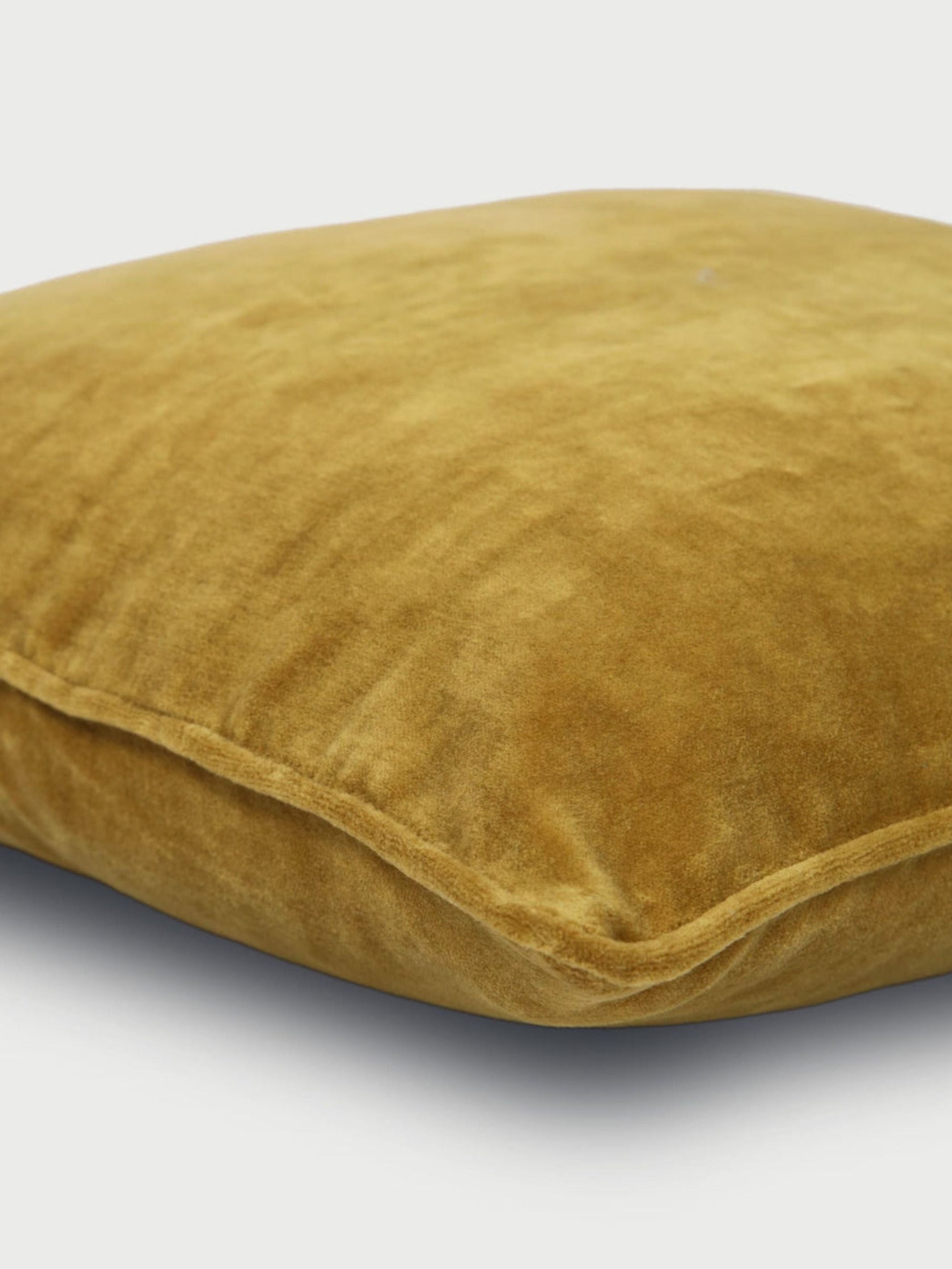Cushion Cover - Ochre Velvet Euro Sham
