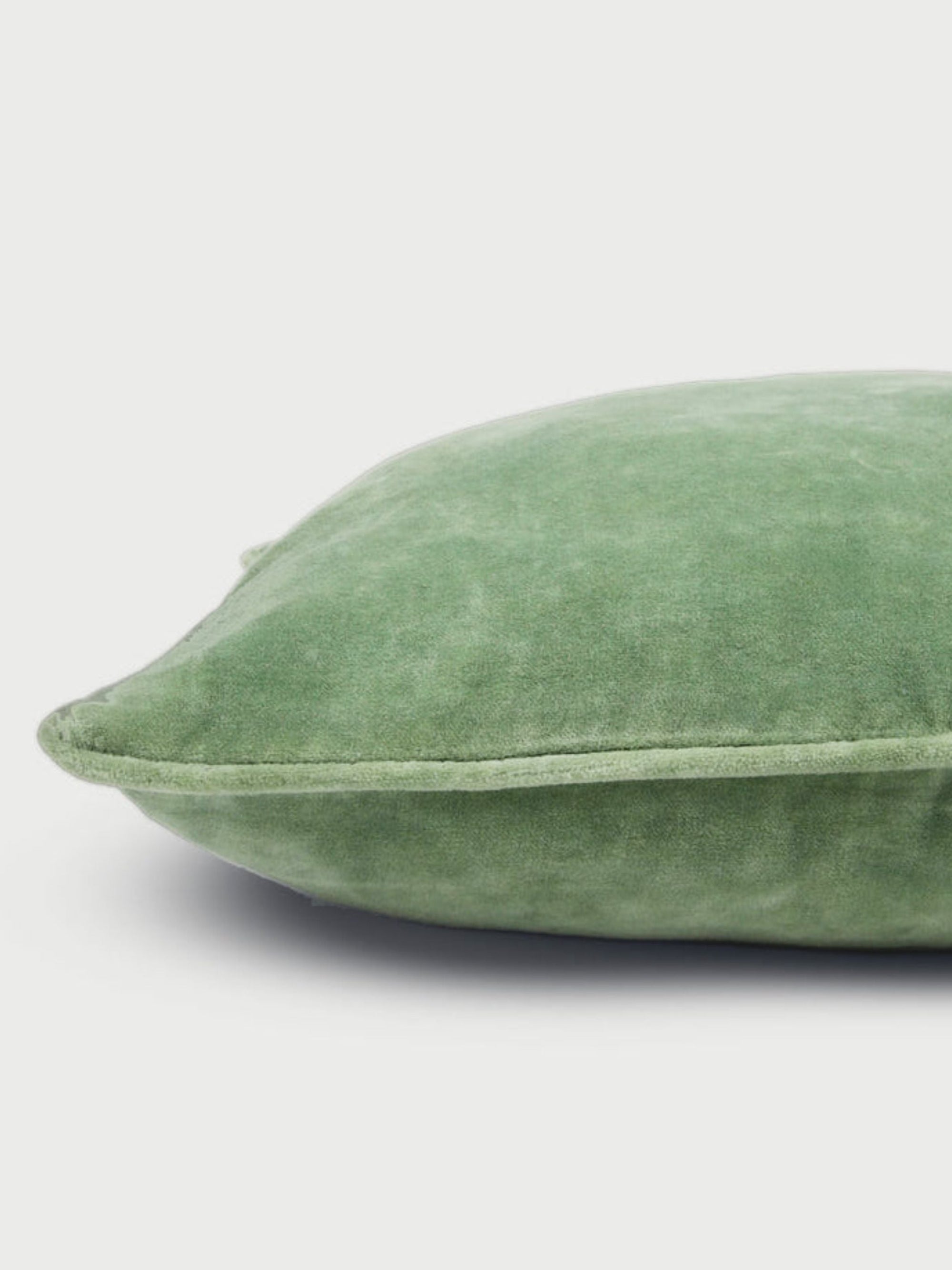 Cushion Cover - Celadon Green Velvet Euro Sham