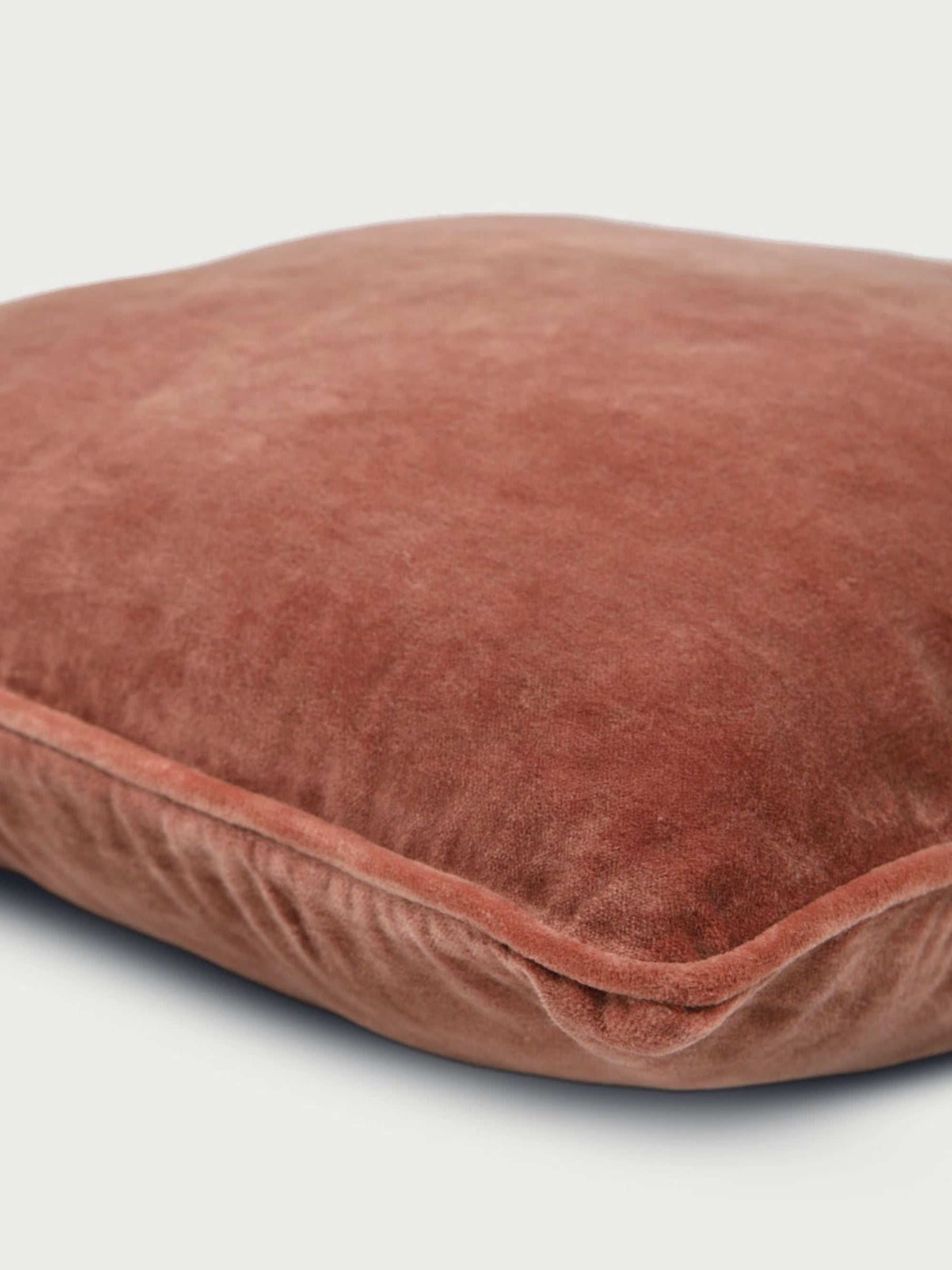 Cushion Cover - Rhubarb Velvet Euro Sham