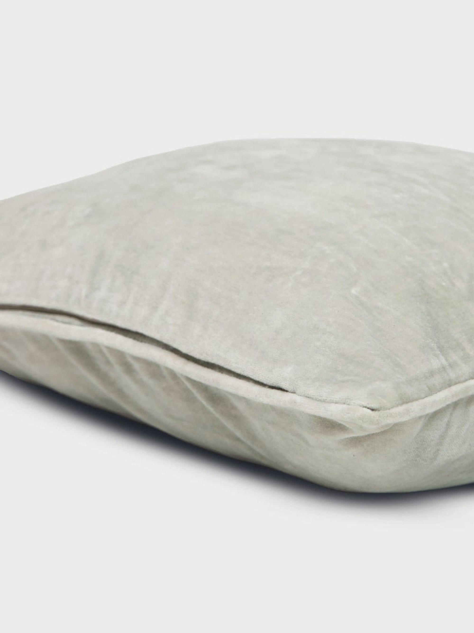 Cushion Cover - Dove Grey Velvet Euro Sham