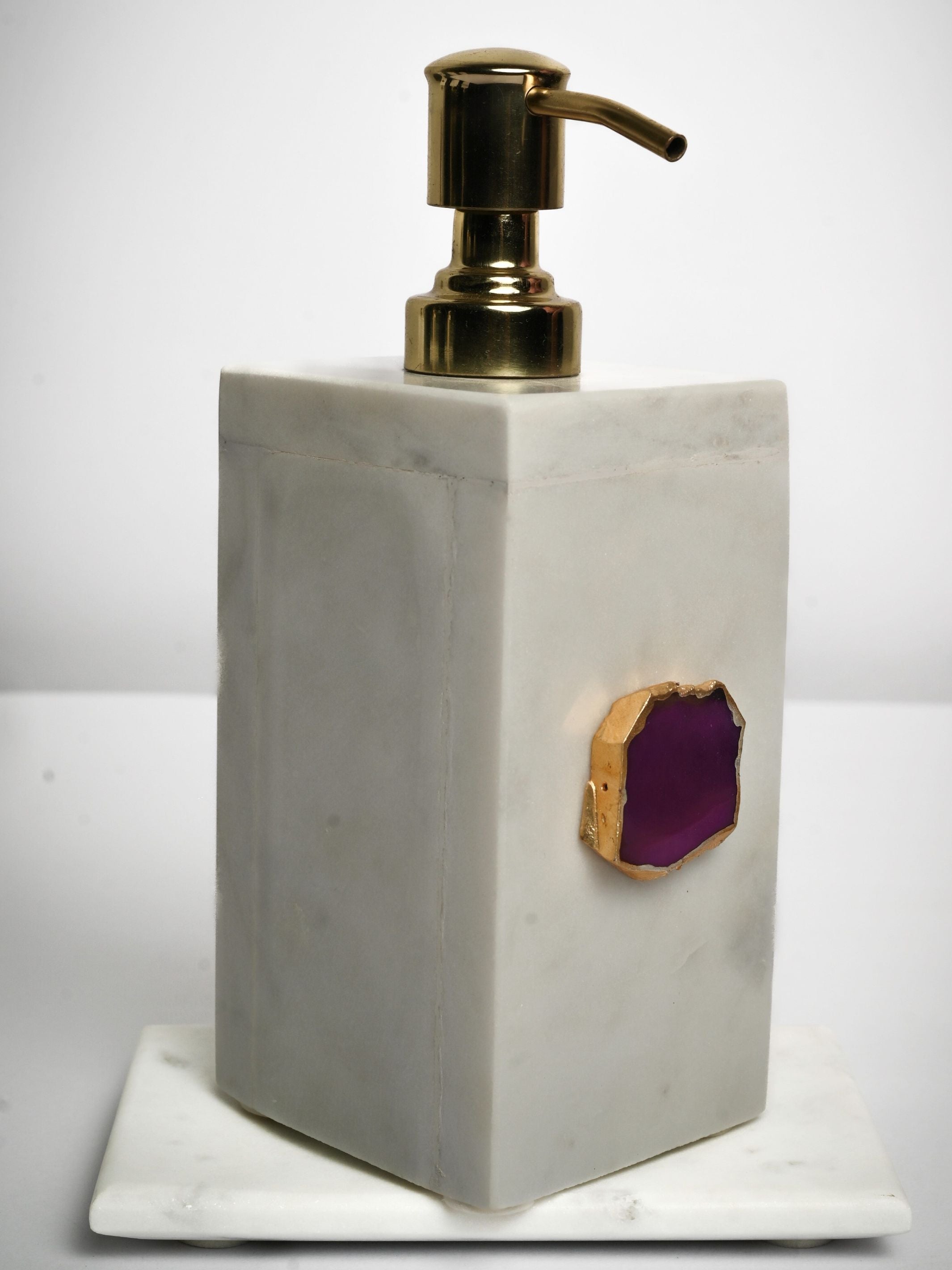 Marble Soap Dispenser with Agate