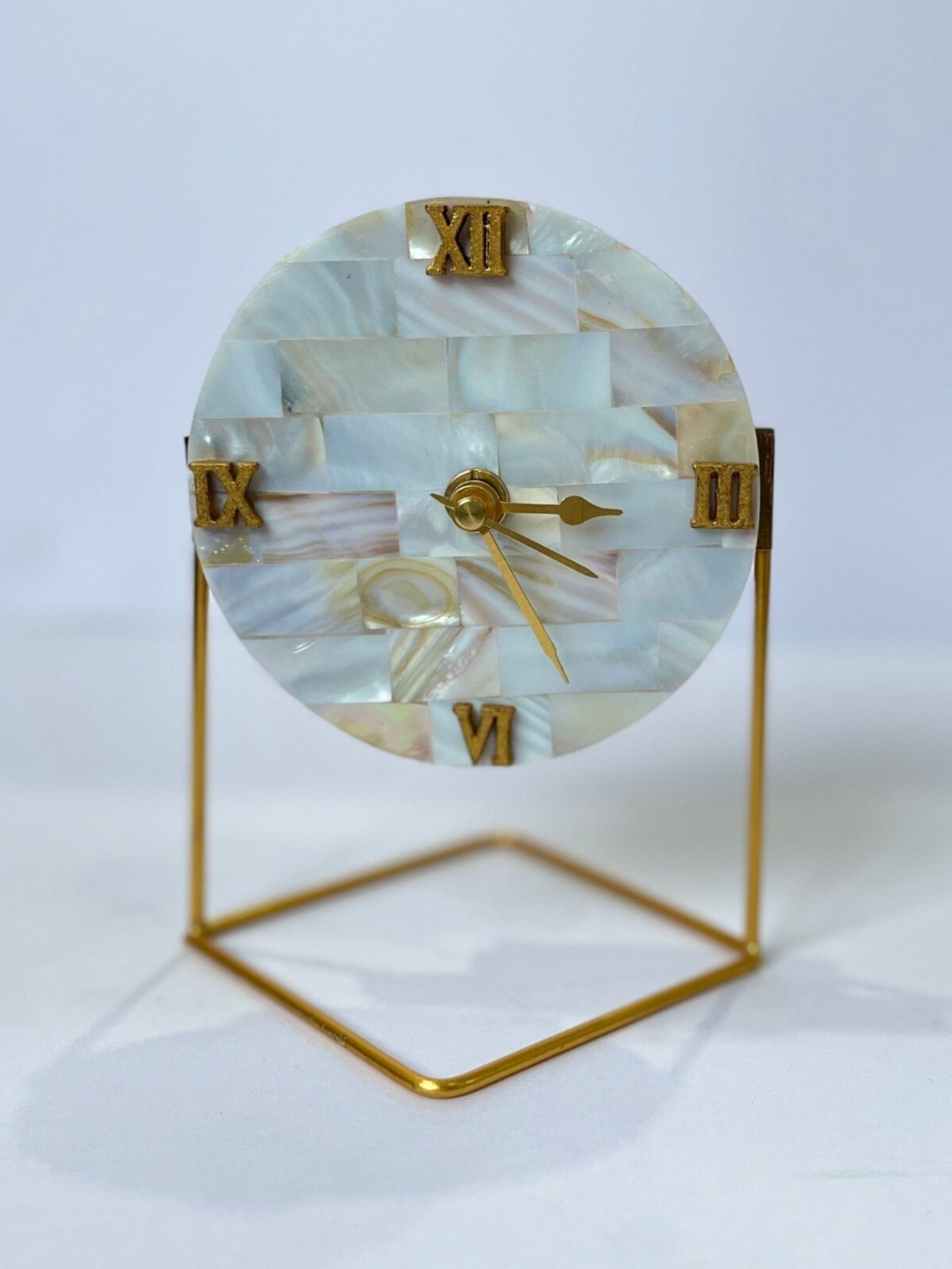 Desk Clock - Mother of Pearl