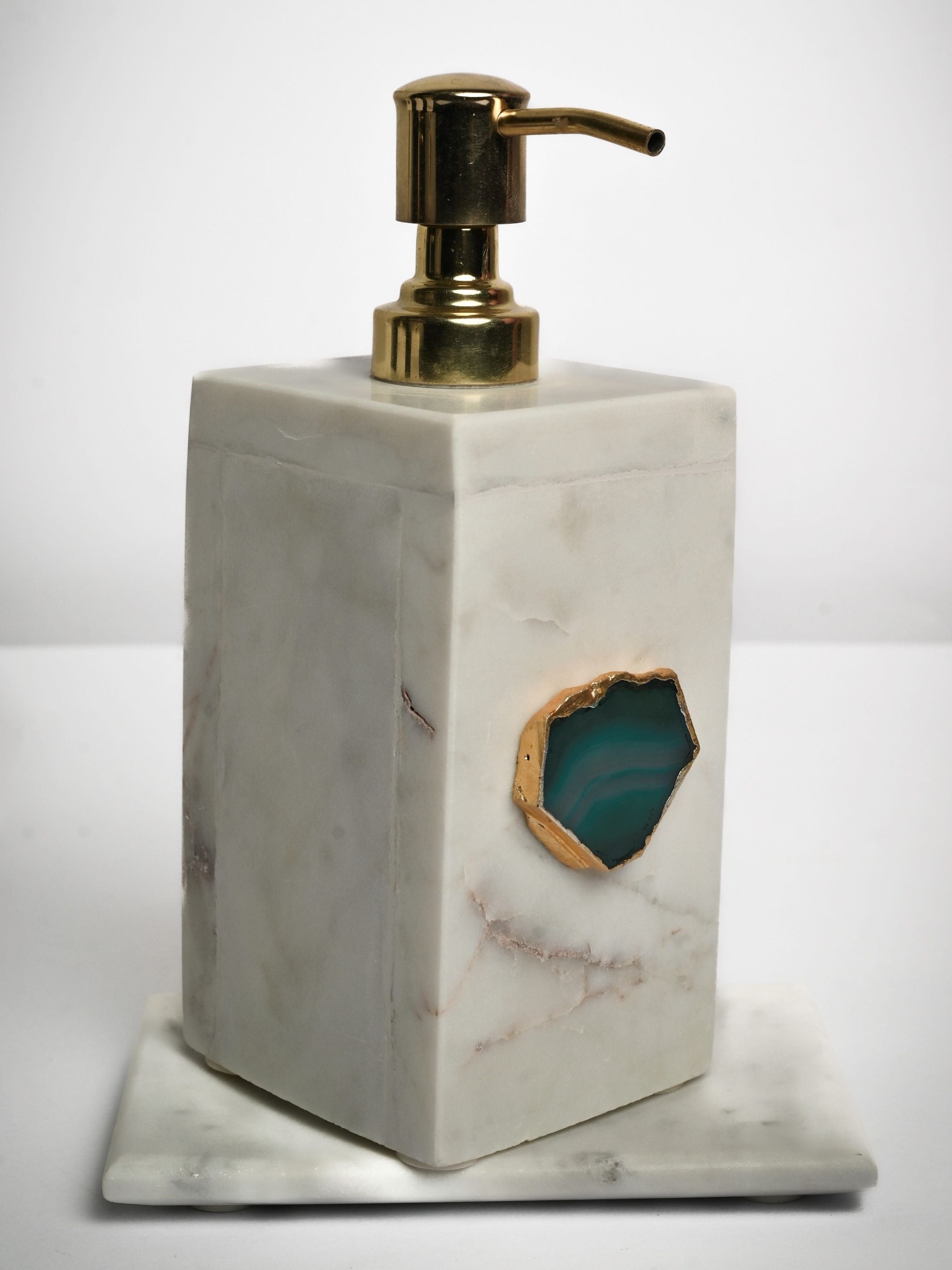 Marble Soap Dispenser with Agate