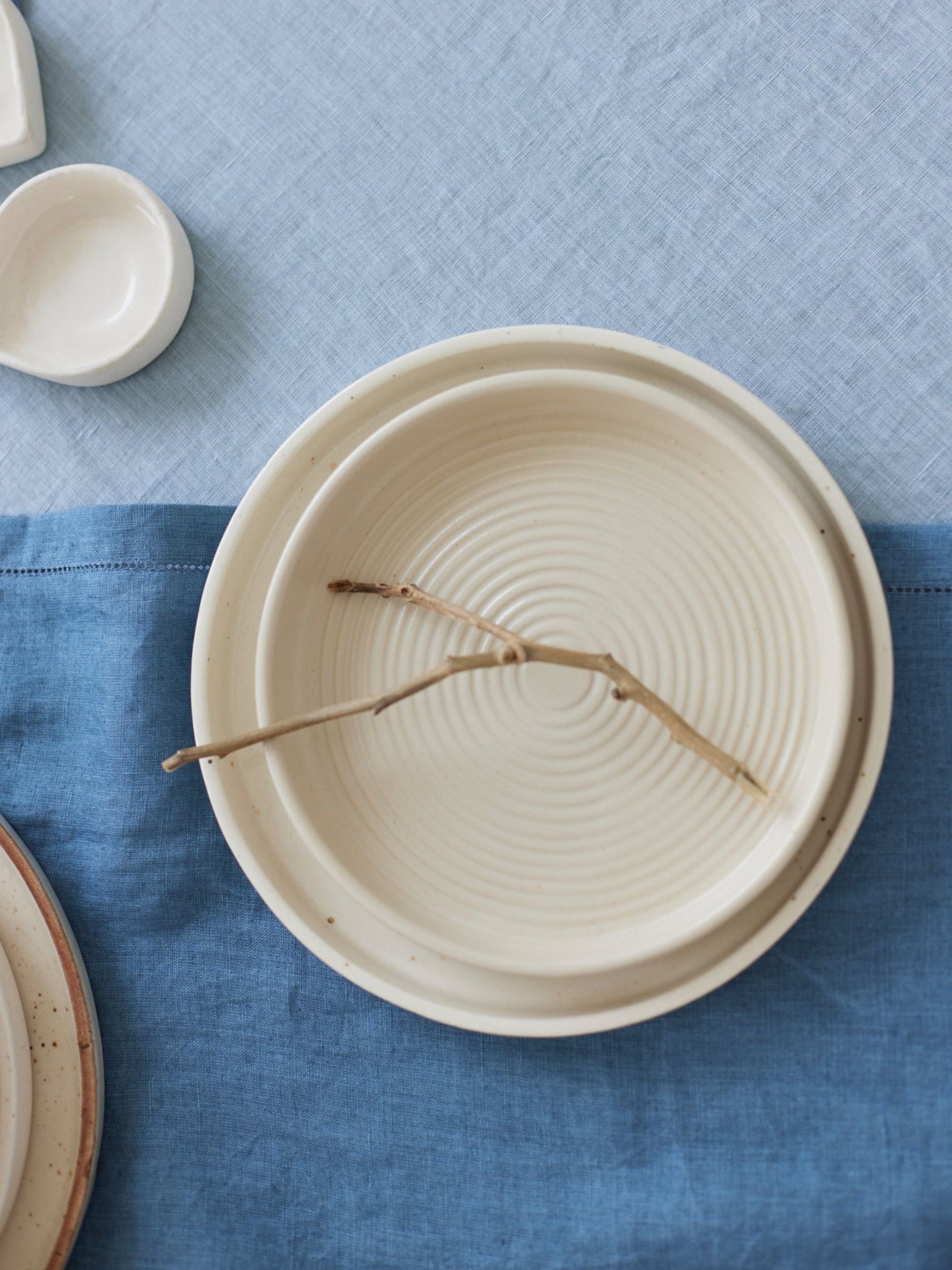 Linen Table Runner - Baby Blue