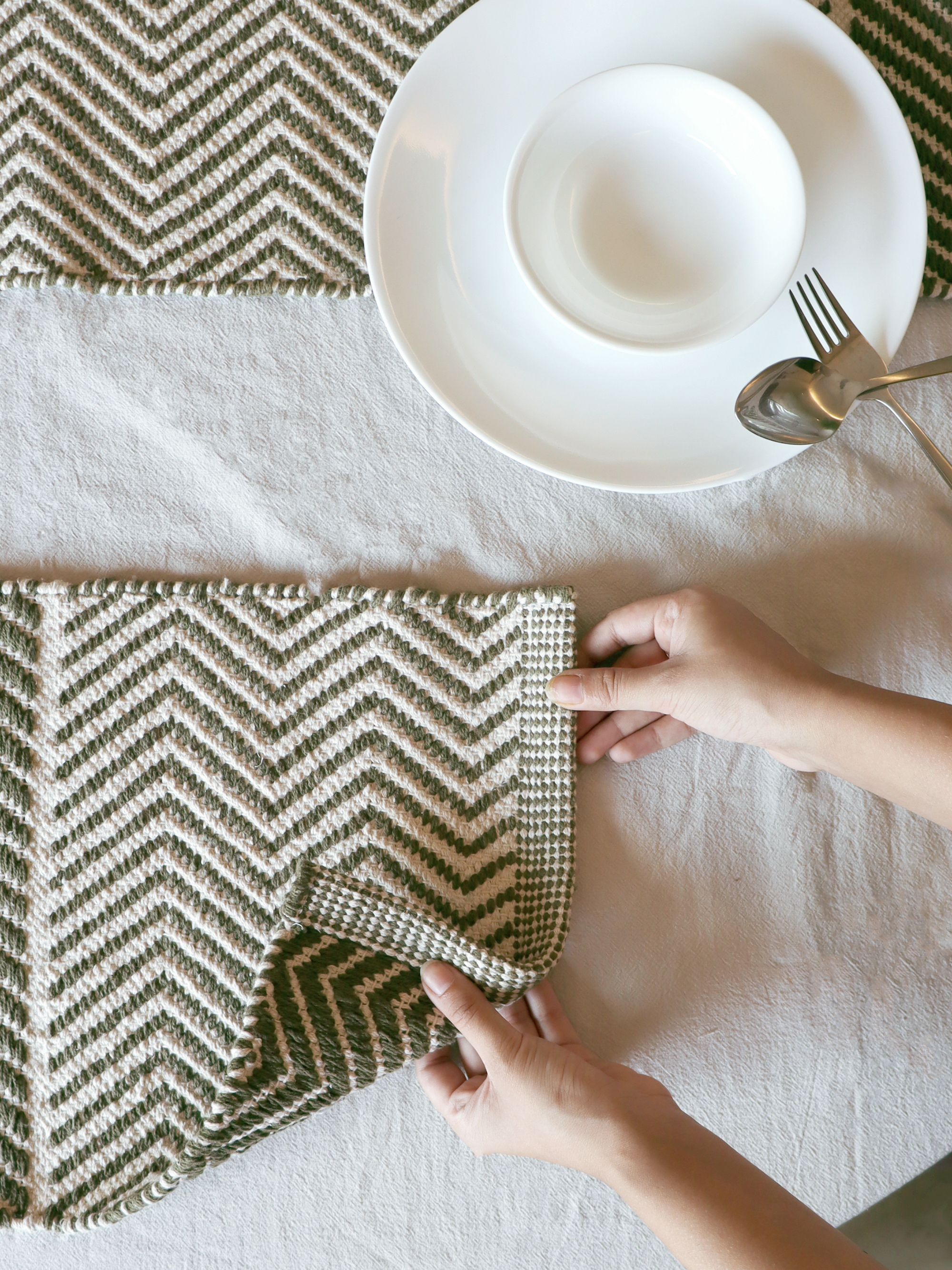 Handwoven Reversible Table Mat Set of 2