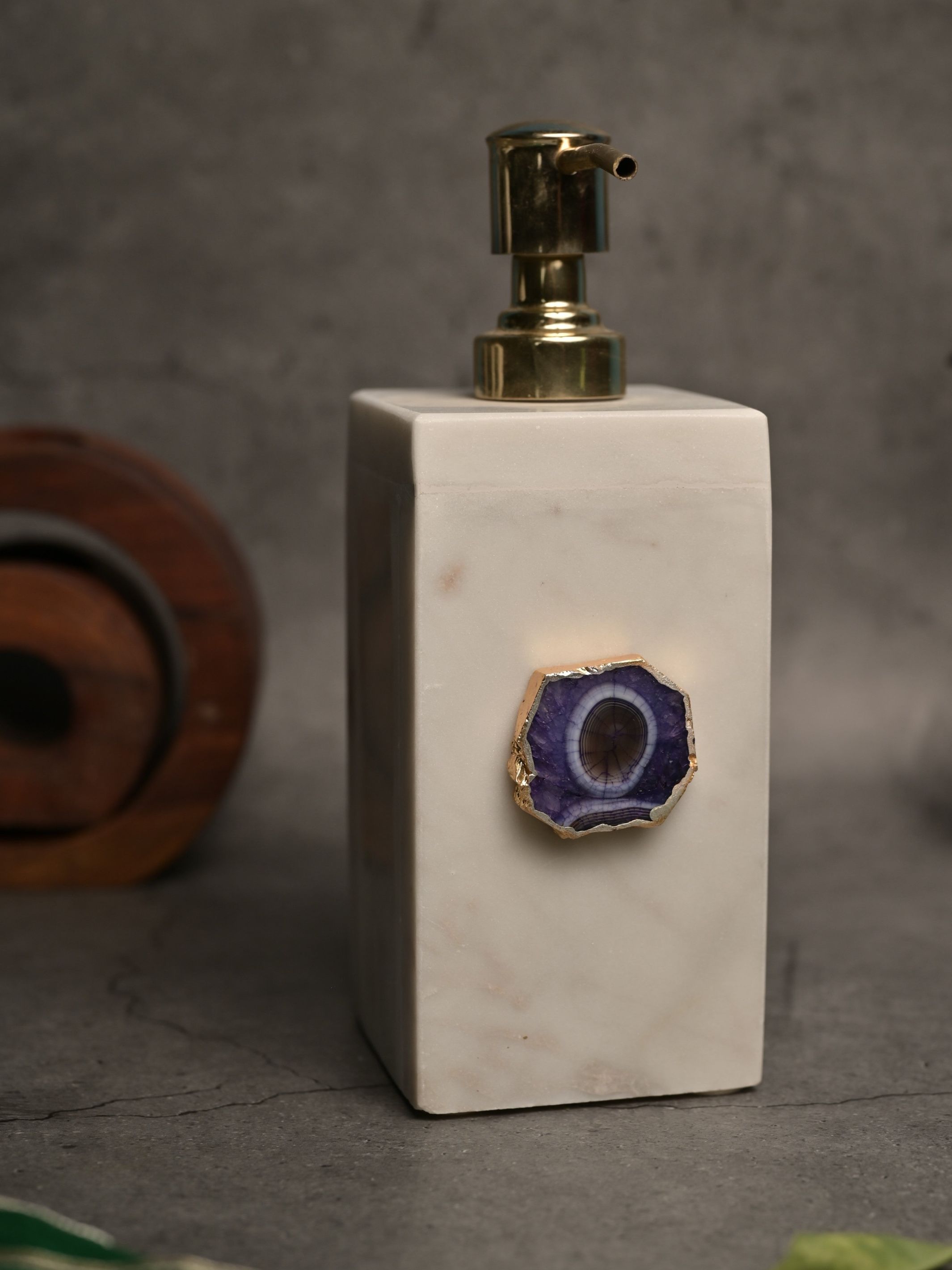 Marble Soap Dispenser with Agate
