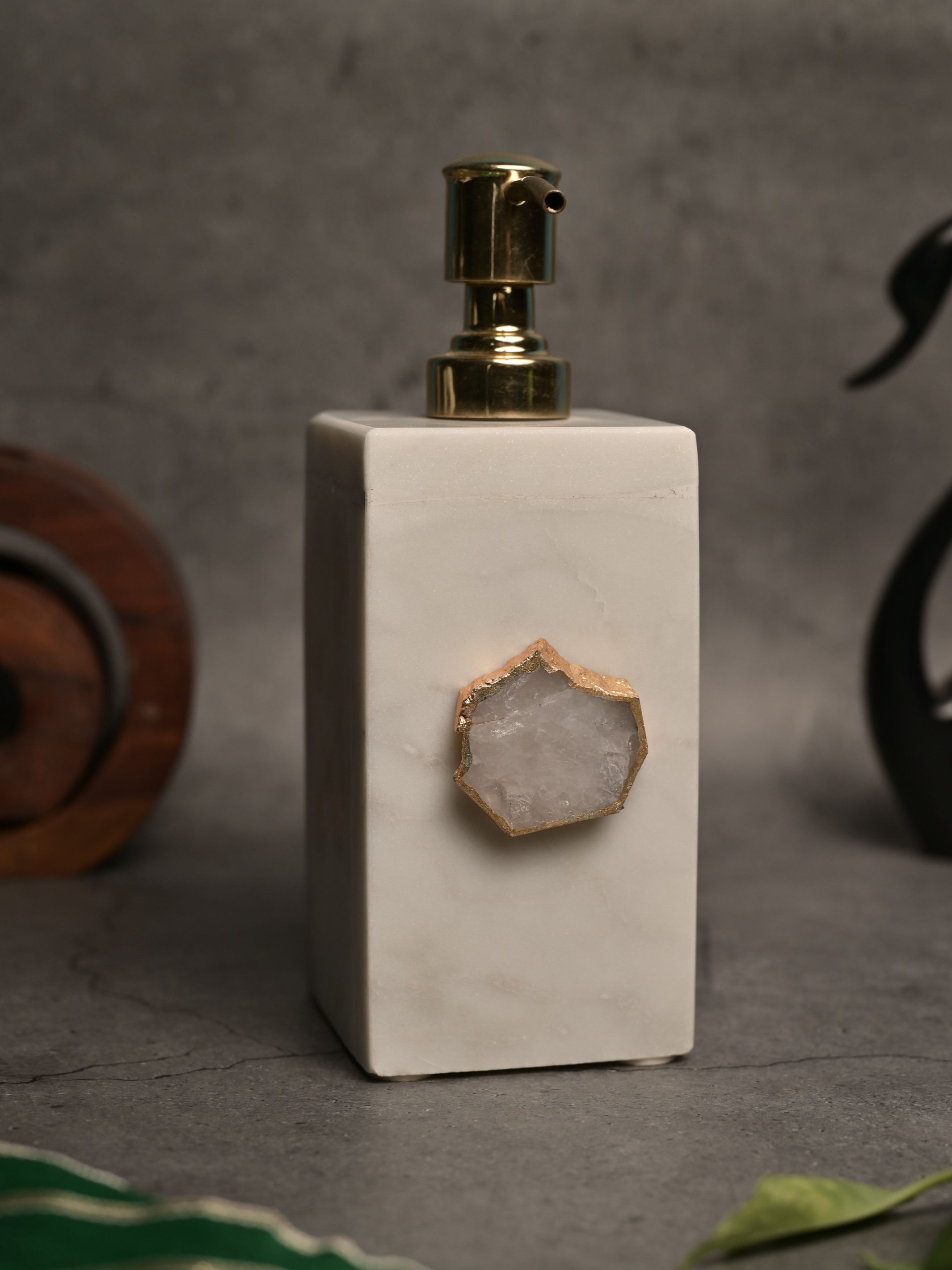 Marble Soap Dispenser with Agate