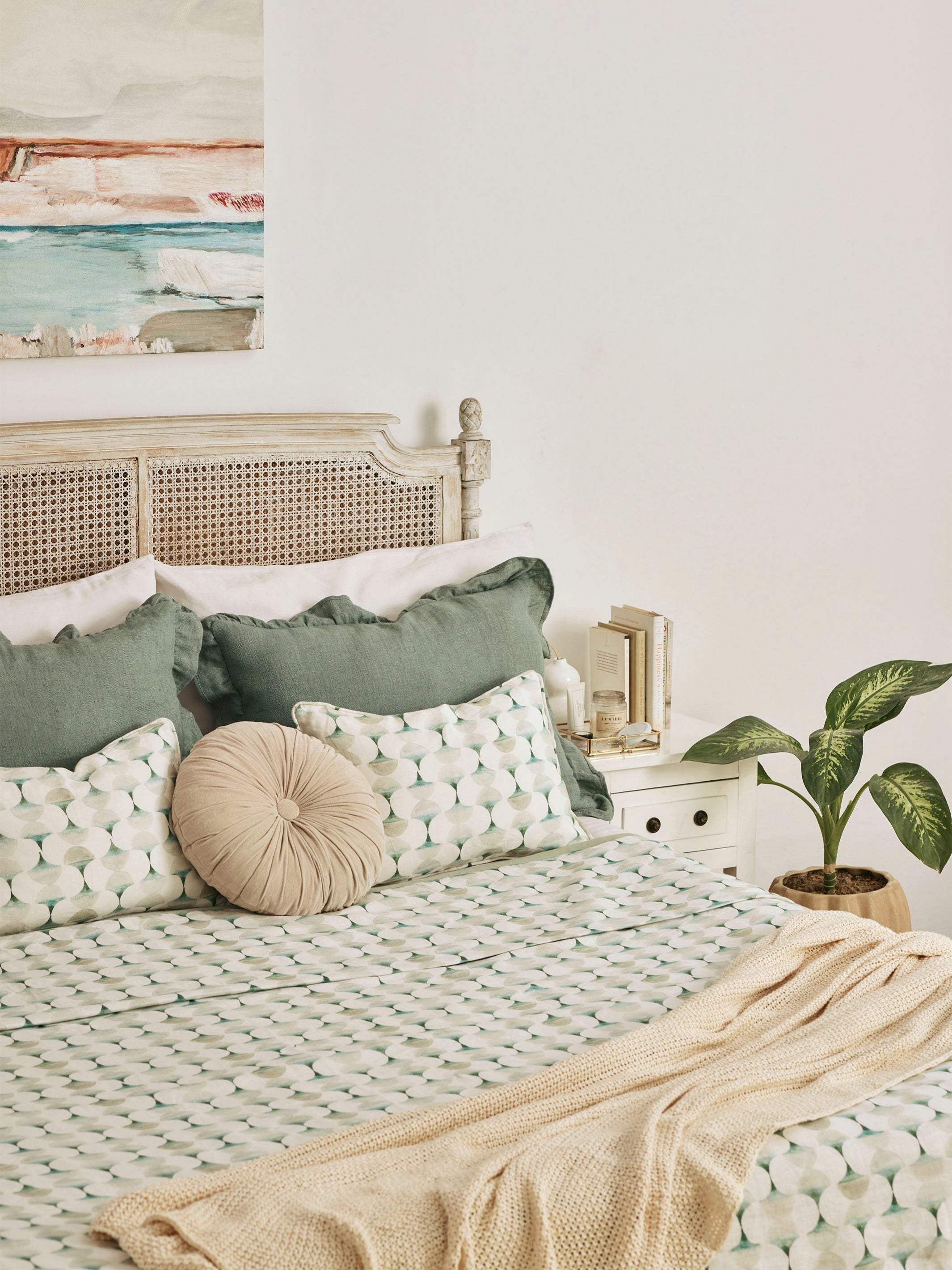 Bedcover - Cove Teal Linen