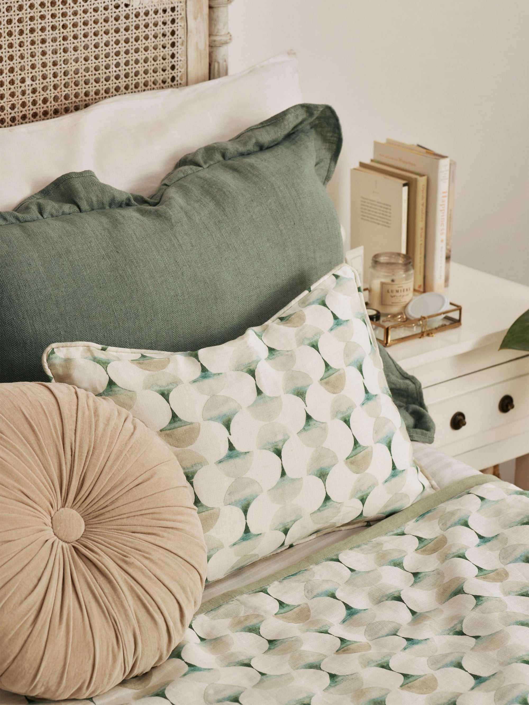 Cushion Cover - Cove Teal Oblong Linen