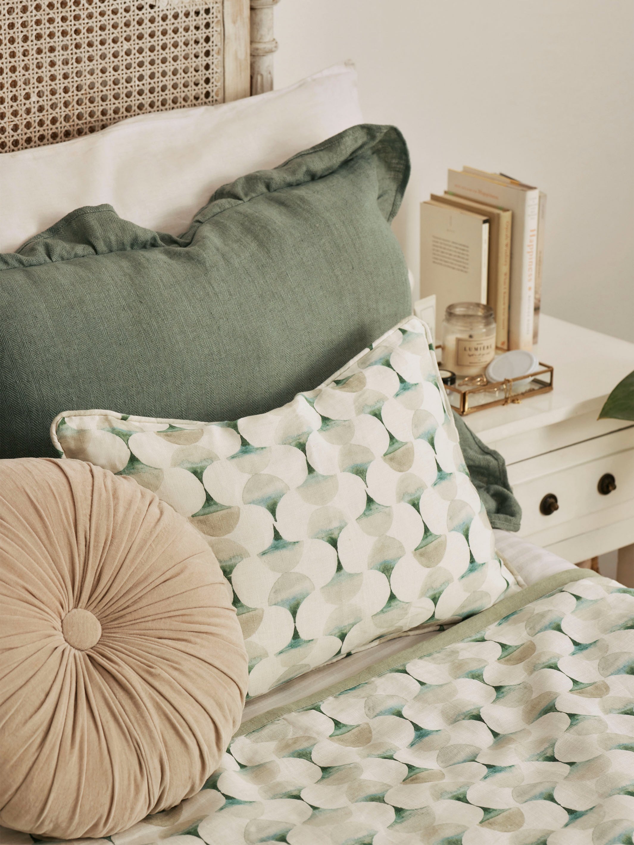 Cushion Cover - Cove Teal Oblong Linen